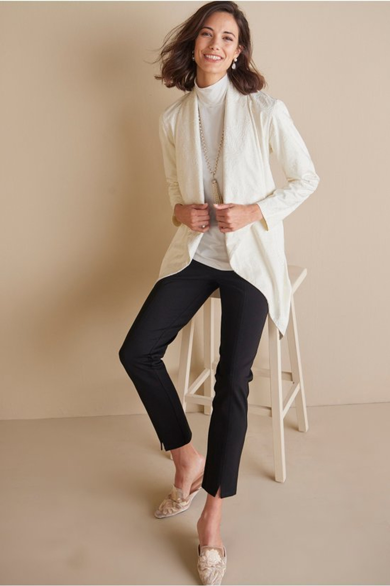 Shape Drape Faux Suede Jacket - Soft Surroundings Outlet