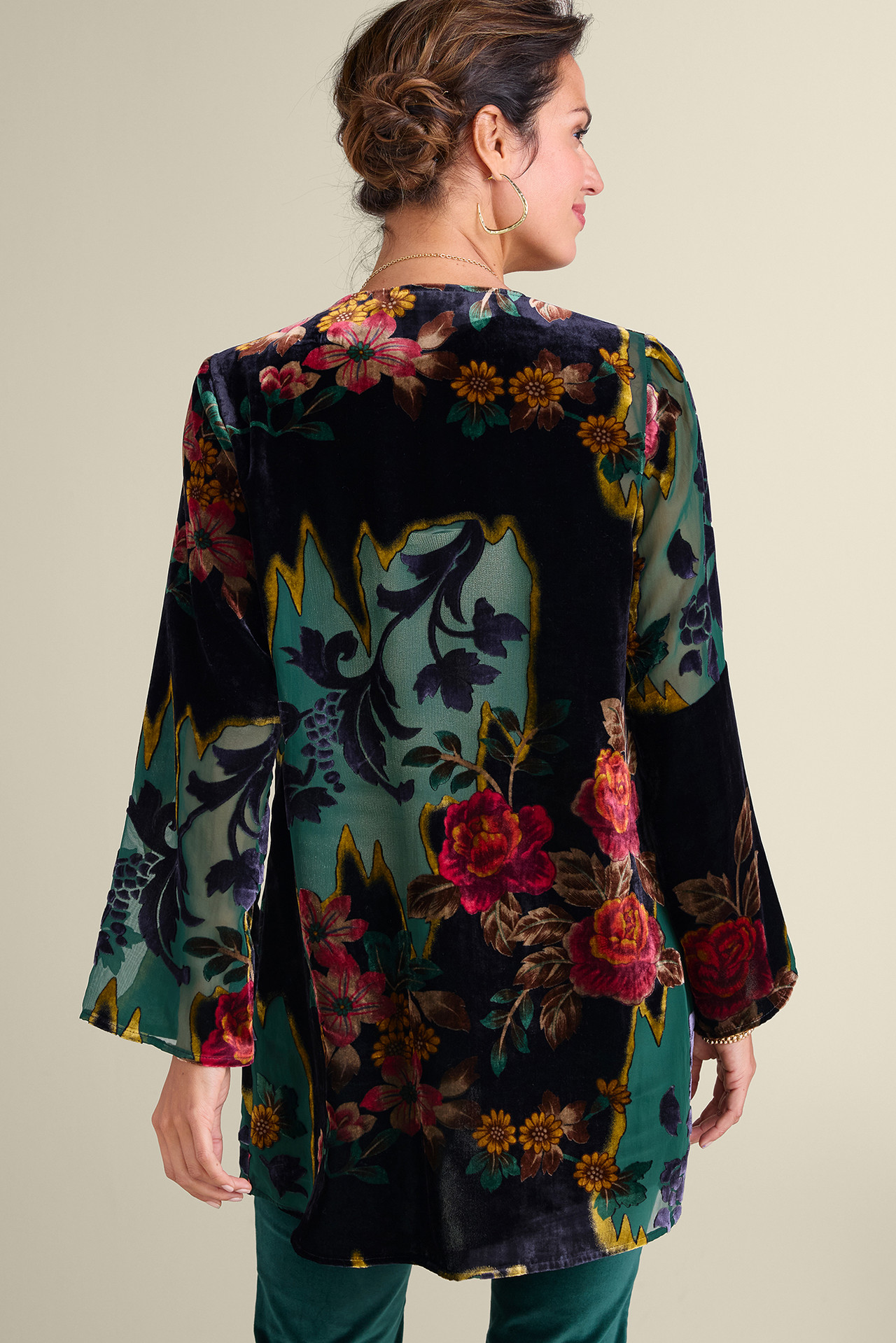 Aaliyah Floral Velvet Topper - Soft Surroundings Outlet