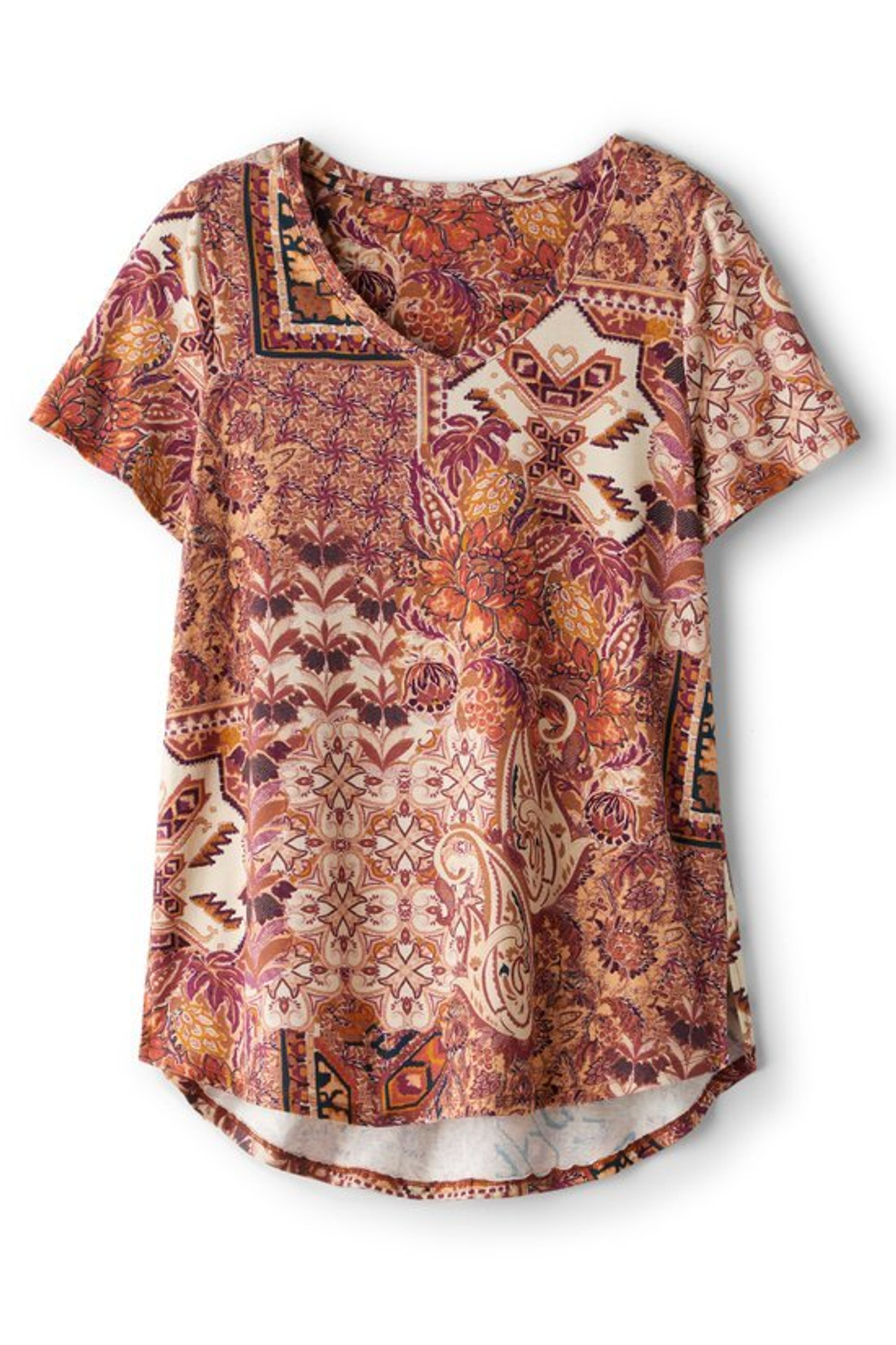 SoftEssential™ Supima® Isabel Short Sleeve Tunic - Soft Surroundings Outlet