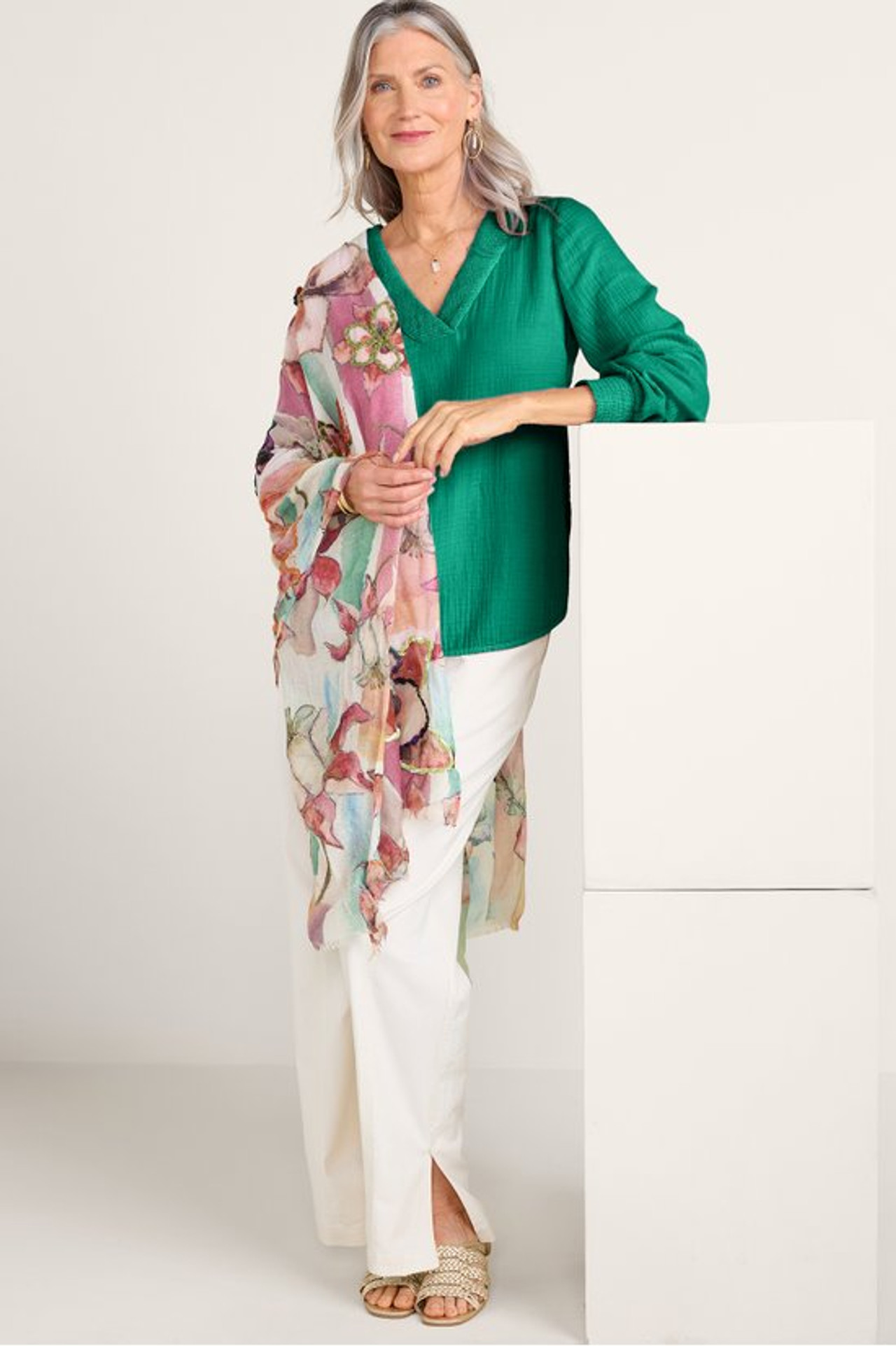 Genna Gauze Top - Soft Surroundings Outlet