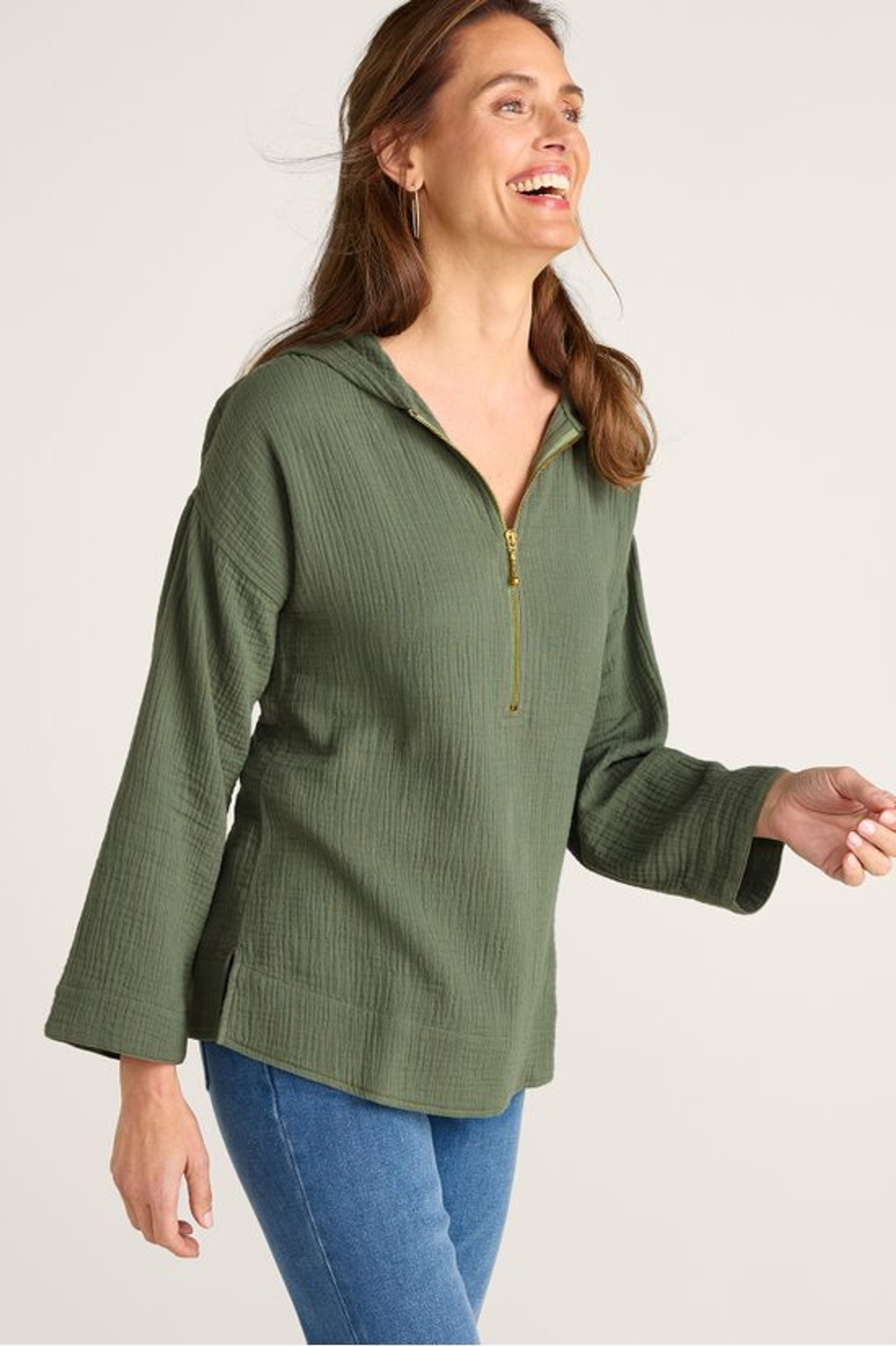 Kemia Gauze Hoodie - Soft Surroundings Outlet