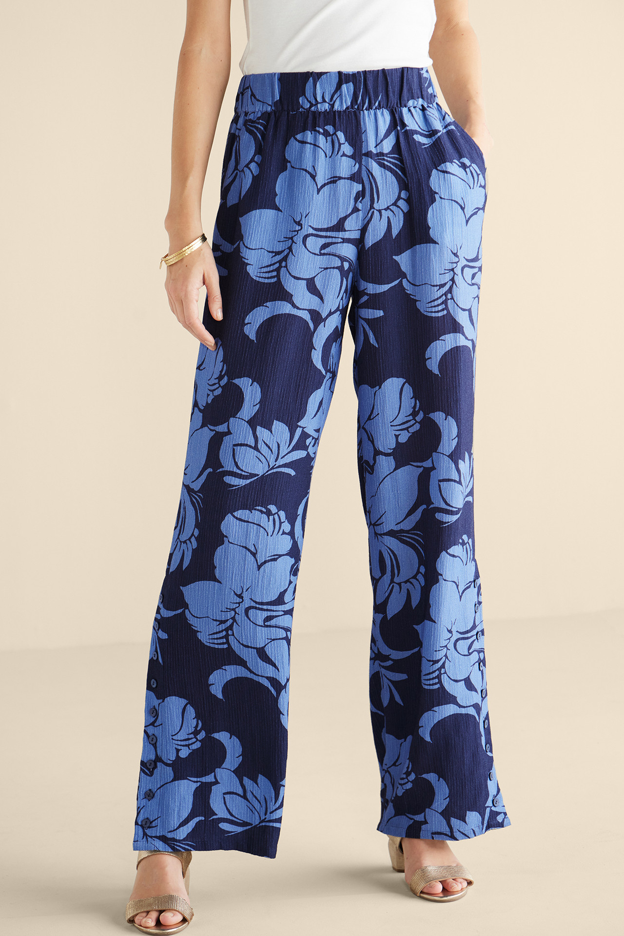 Oceo Gauze Wide-Leg Pants - Soft Surroundings Outlet