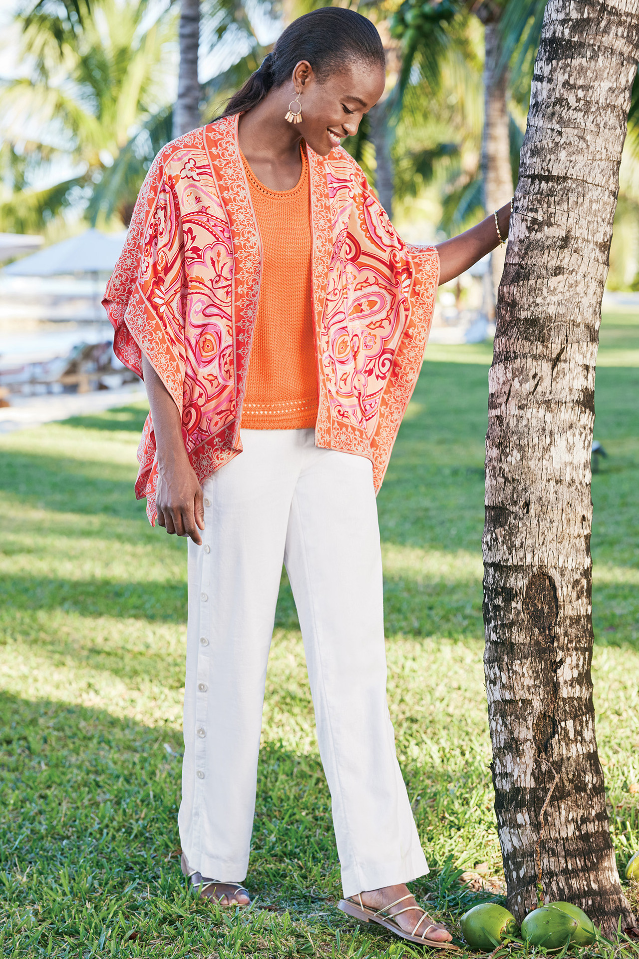 Sonoma Linen Blend Wide Leg Pants - Soft Surroundings Outlet