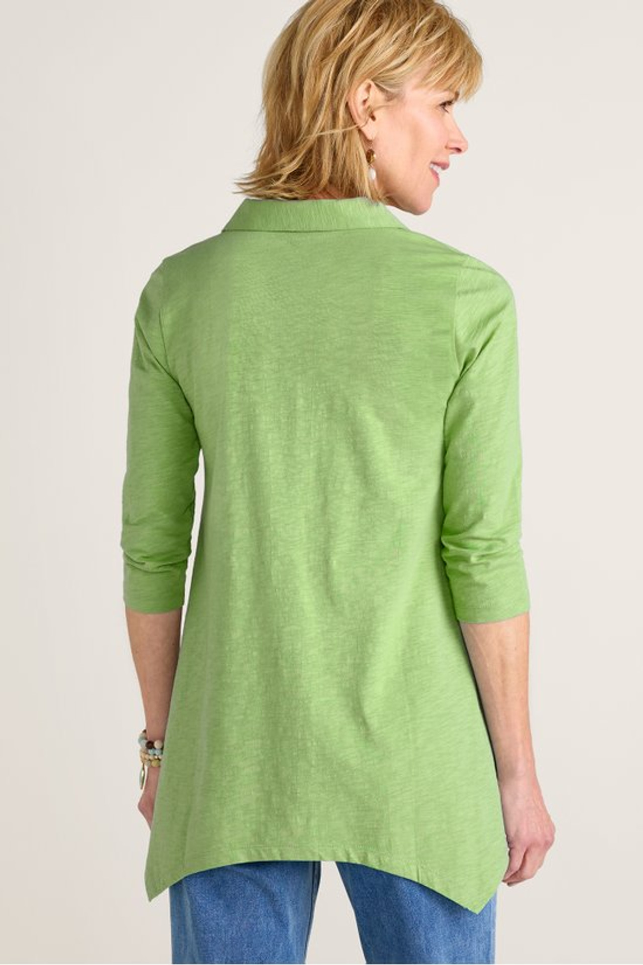 Danielle Button 3/4 Sleeve Tunic - Soft Surroundings Outlet