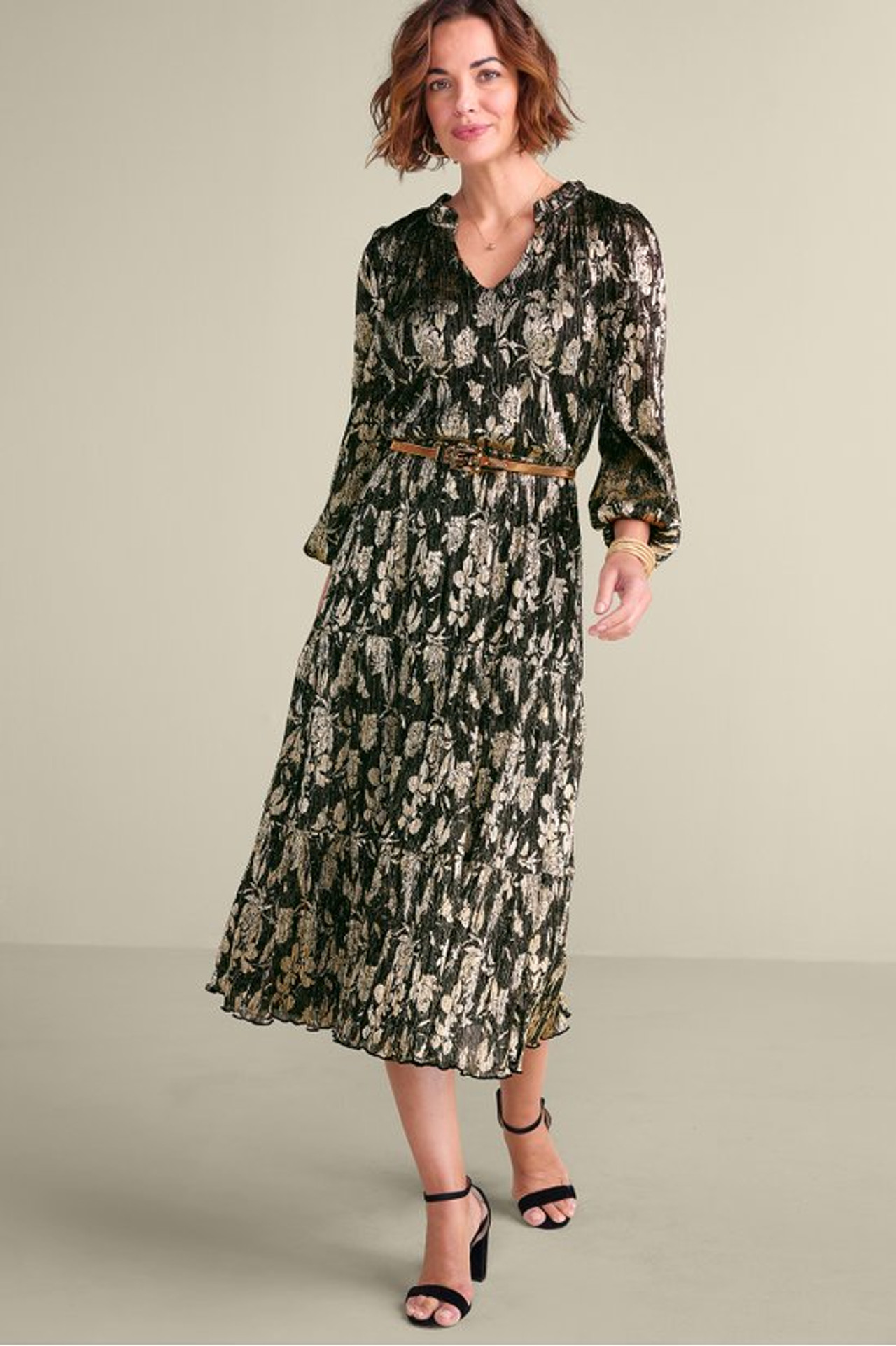 Jobelle Shimmer Midi Dress - Soft Surroundings Outlet