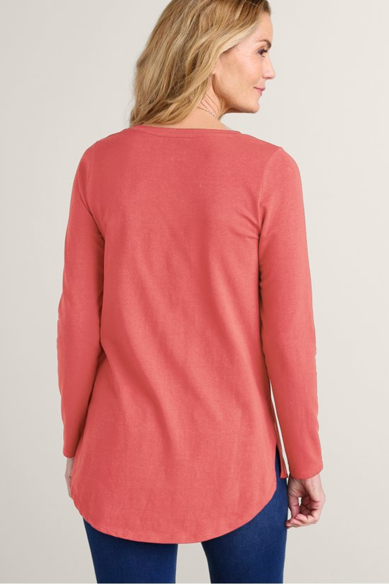 SoftEssential™ Supima® Isabel Long Sleeve Tunic - Soft Surroundings Outlet