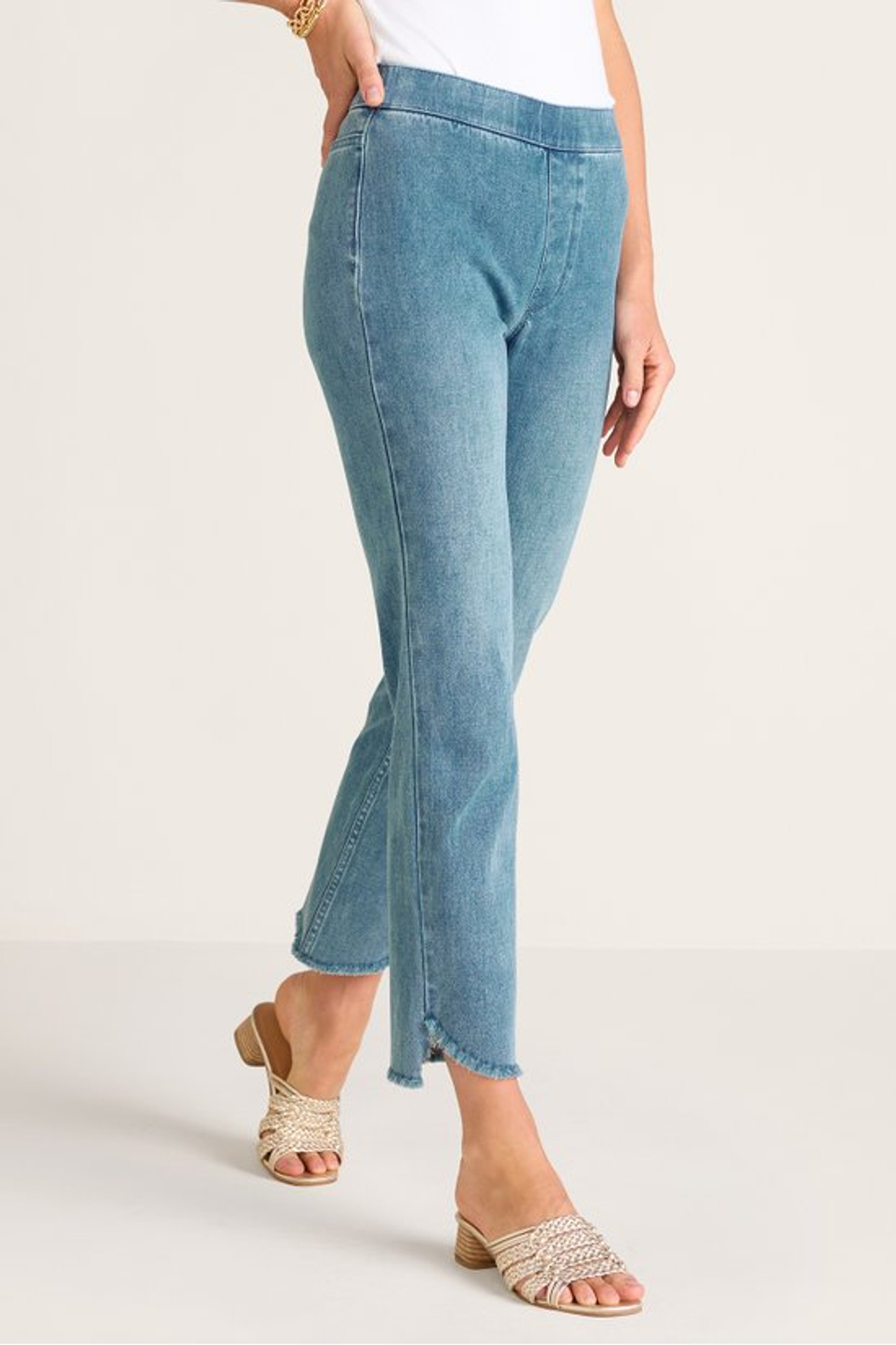 Ultimate Denim Frayed Hem Crops - Soft Surroundings Outlet