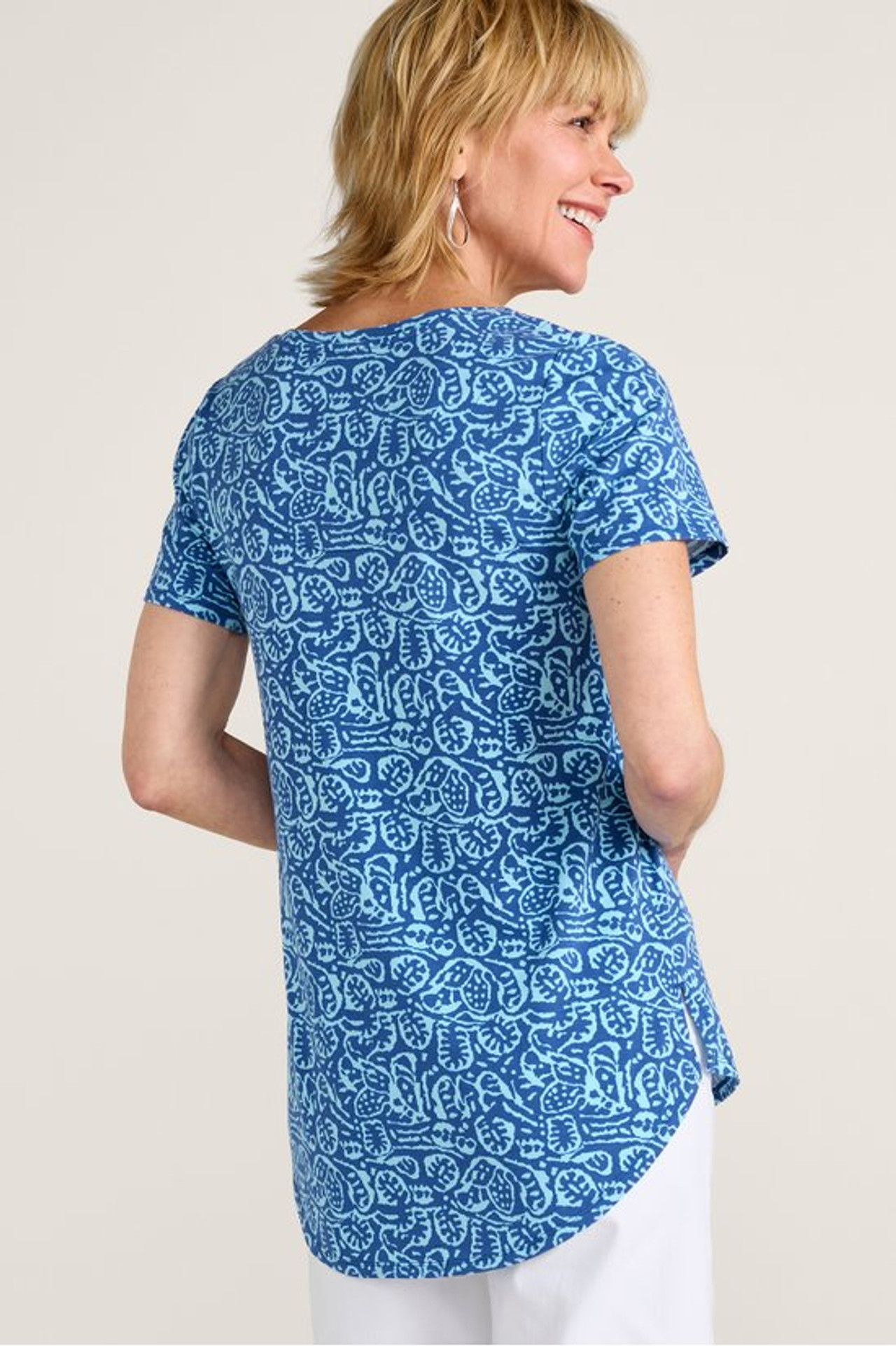 SoftEssential™ Supima® Isabel Short Sleeve Tunic - Soft Surroundings Outlet