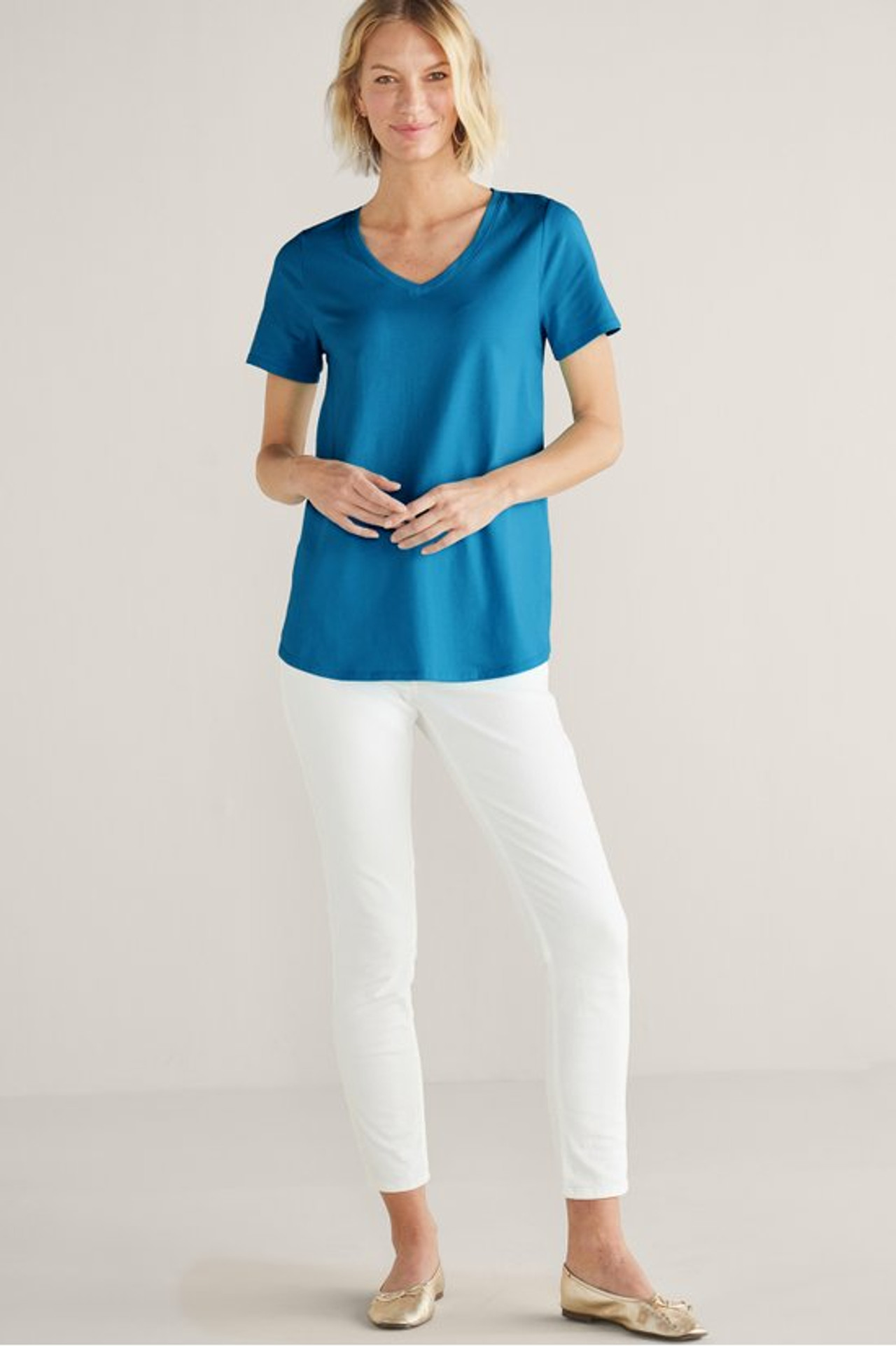 SoftEssential™ Supima® Isabel Short Sleeve Tunic - Soft Surroundings Outlet