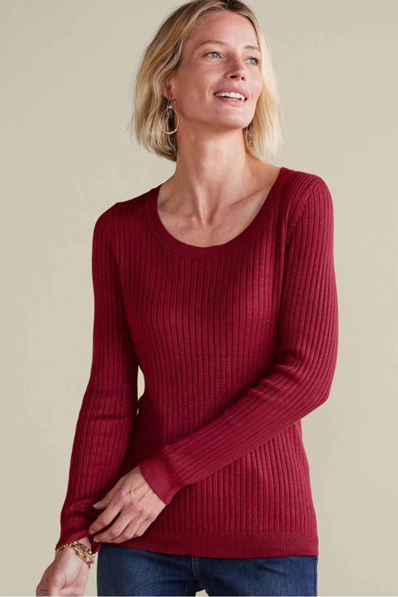 SoftEssential™ Ribbed Pullover Sweater - Soft Surroundings Outlet