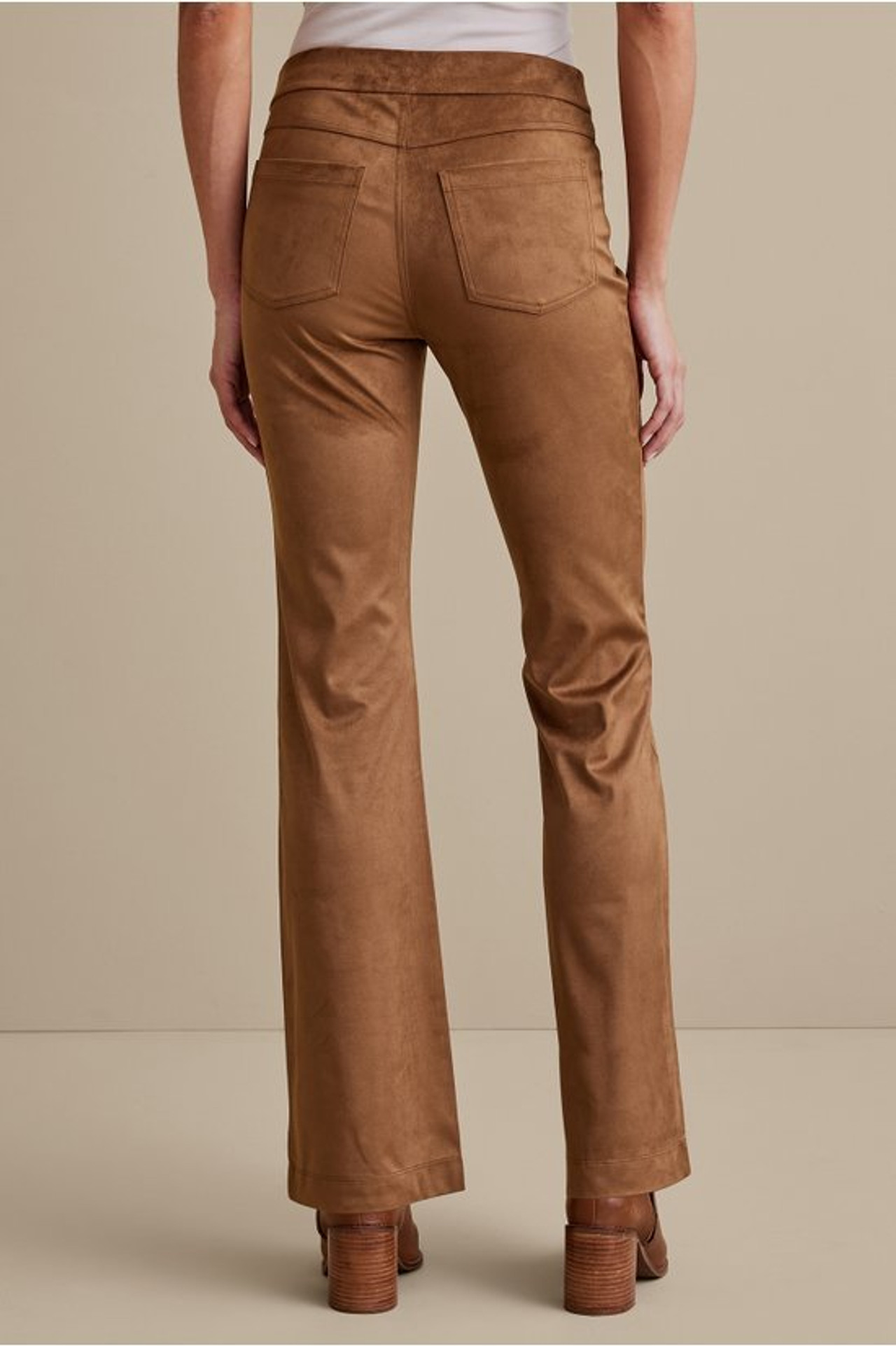Faux Suede Bootcut Pants - Soft Surroundings Outlet