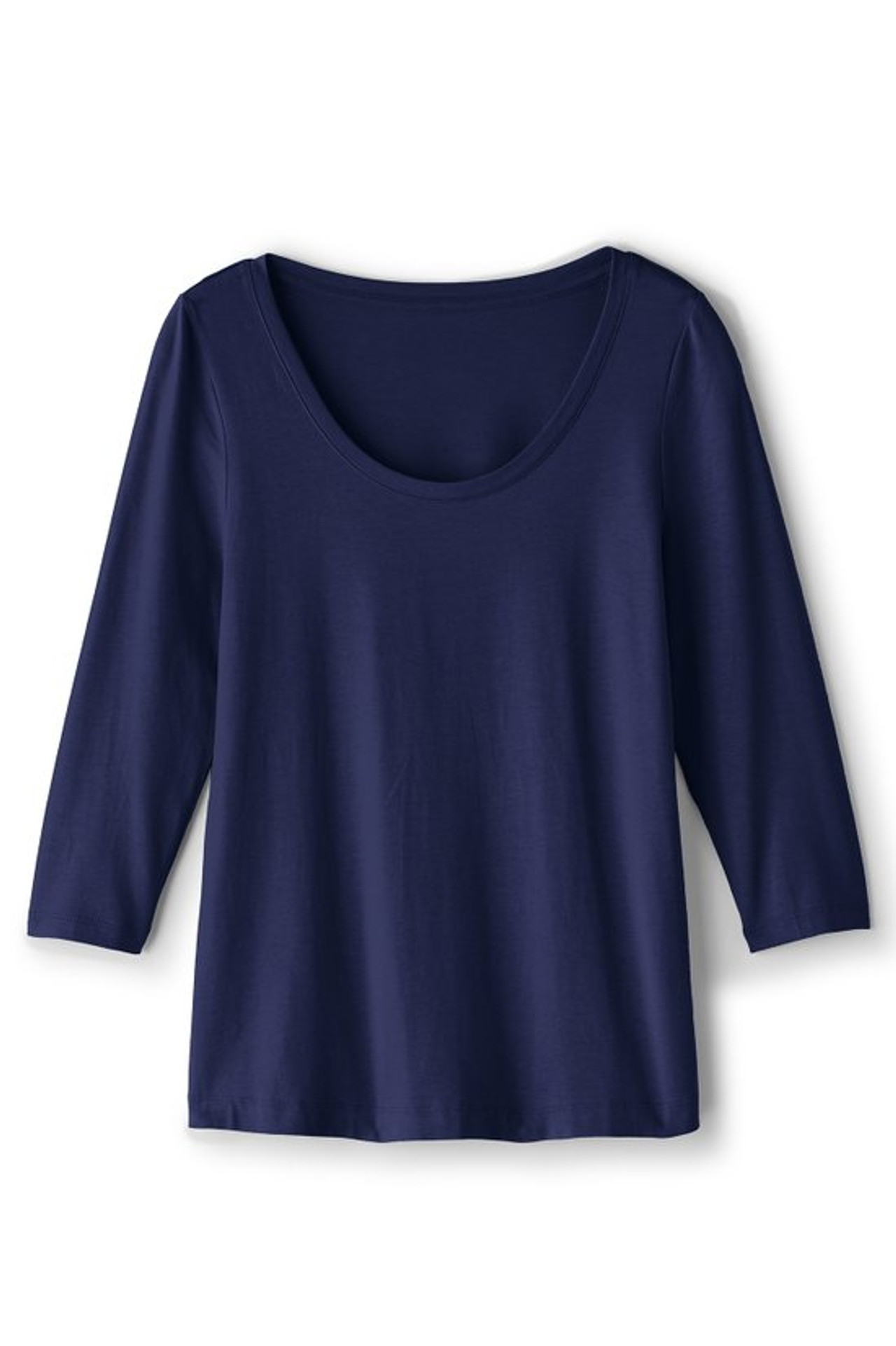 SoftEssential™ Supima® 3/4 Sleeve Tee I - Soft Surroundings Outlet