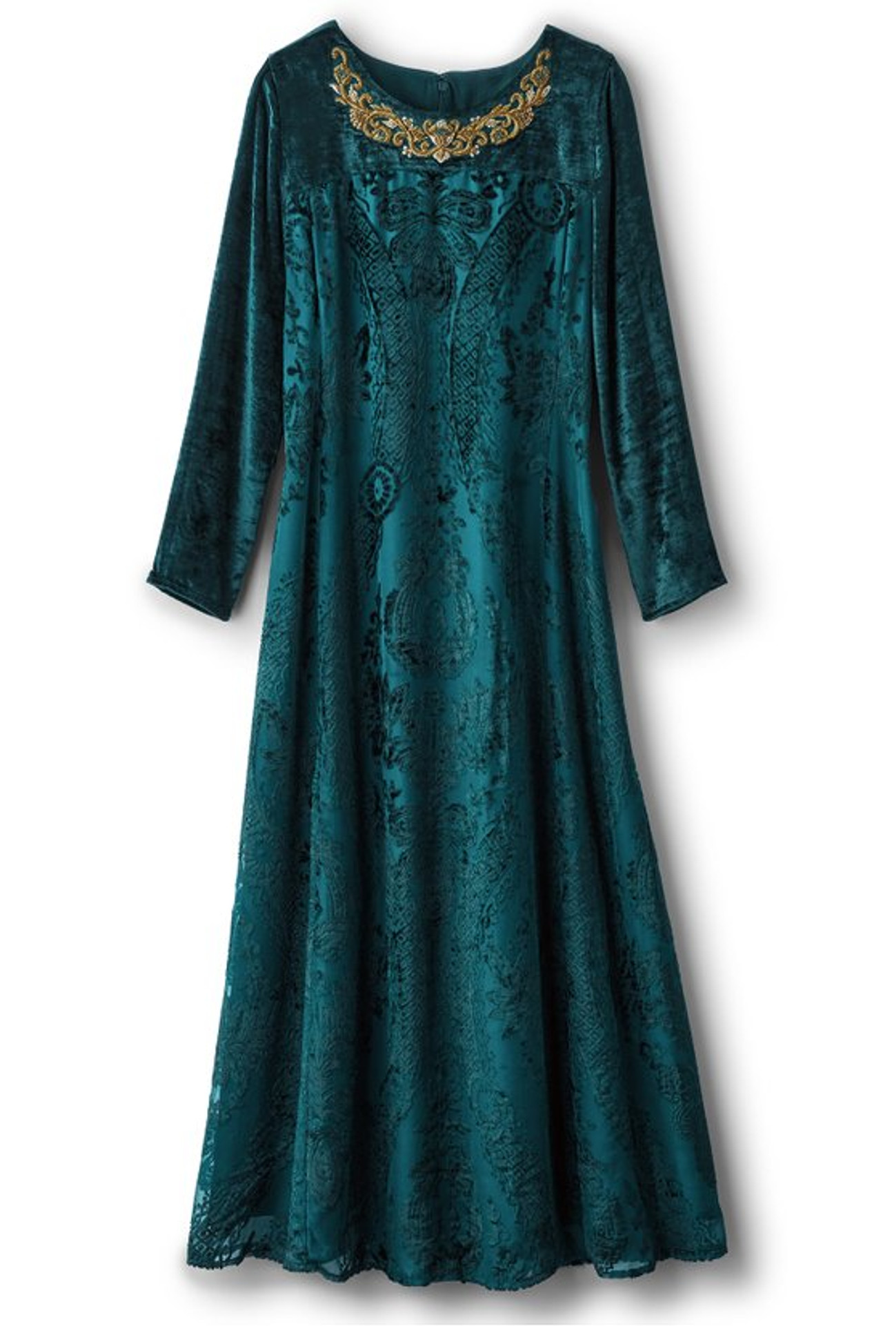 Emaline Velvet Burnout Maxi Dress - Soft Surroundings Outlet
