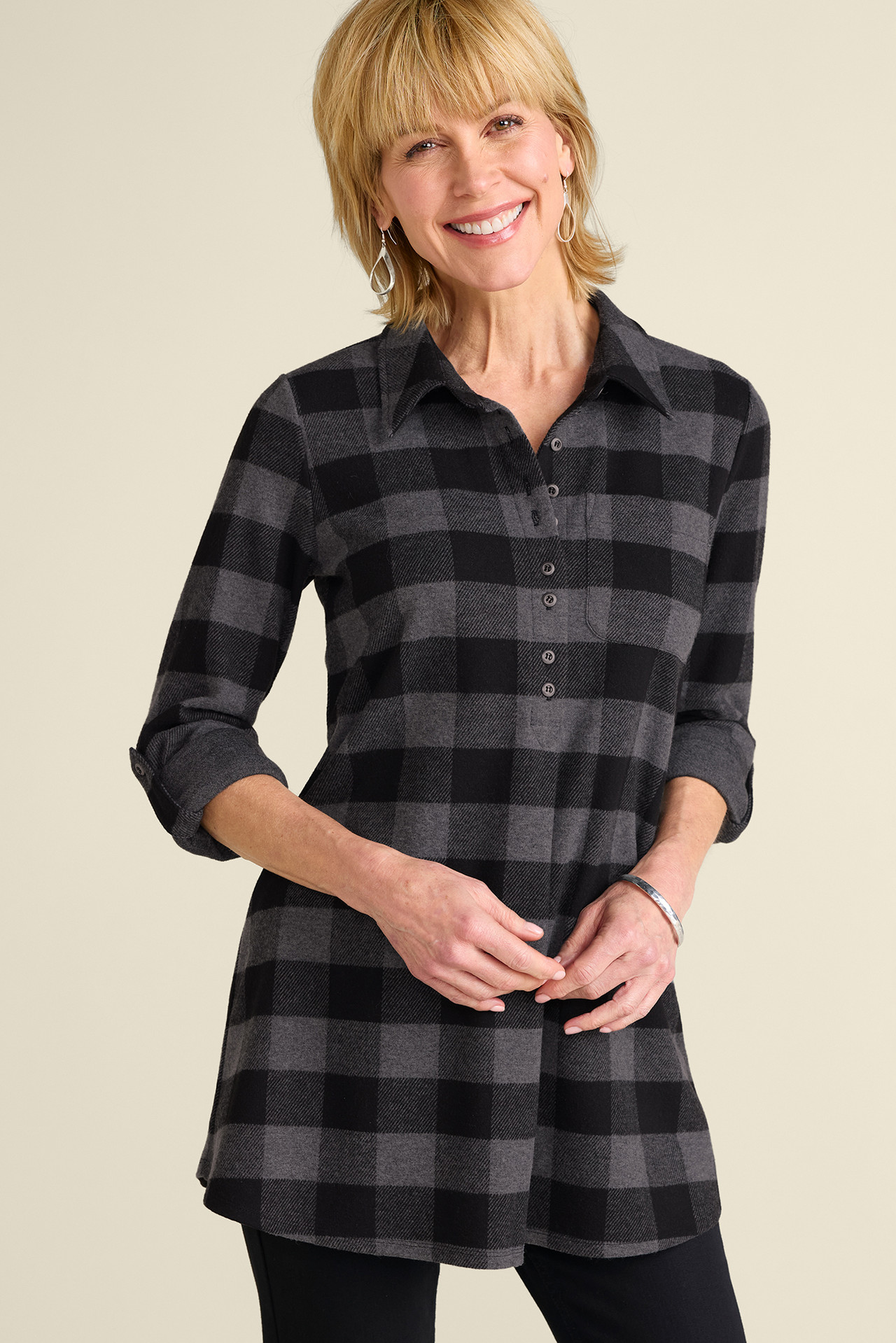 Mad About Plaid Tunic - Soft Surroundings Outlet