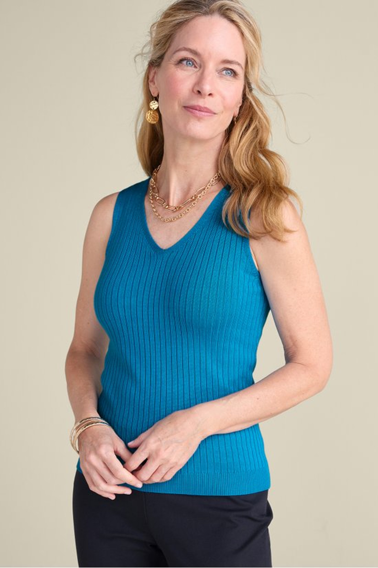 SoftEssential™ Ribbed Sweater Tank - Soft Surroundings Outlet