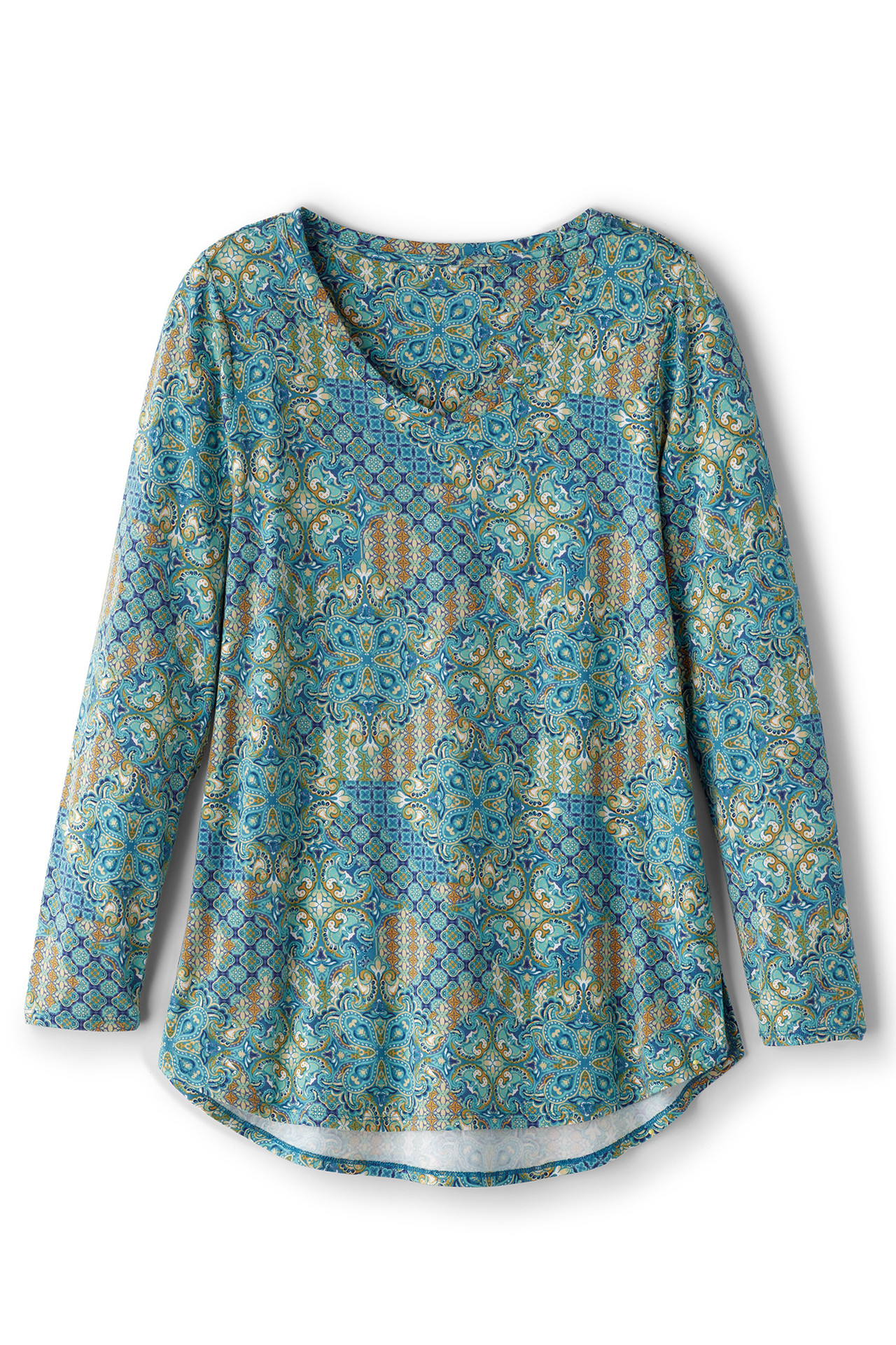 SoftEssential™ Supima® Isabel Long Sleeve Tunic - Soft Surroundings Outlet