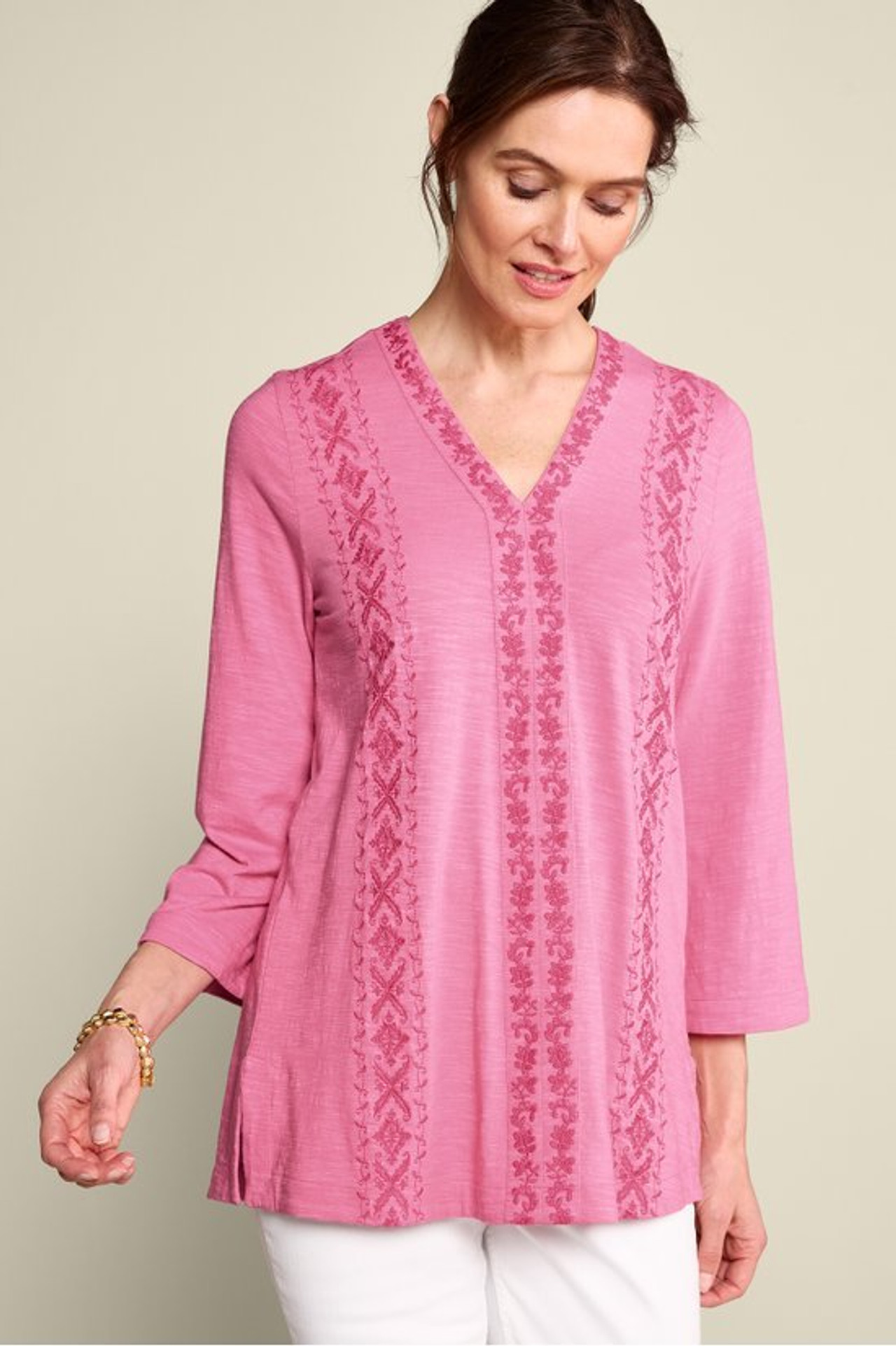 Ingrid Embroidered Tunic - Soft Surroundings Outlet