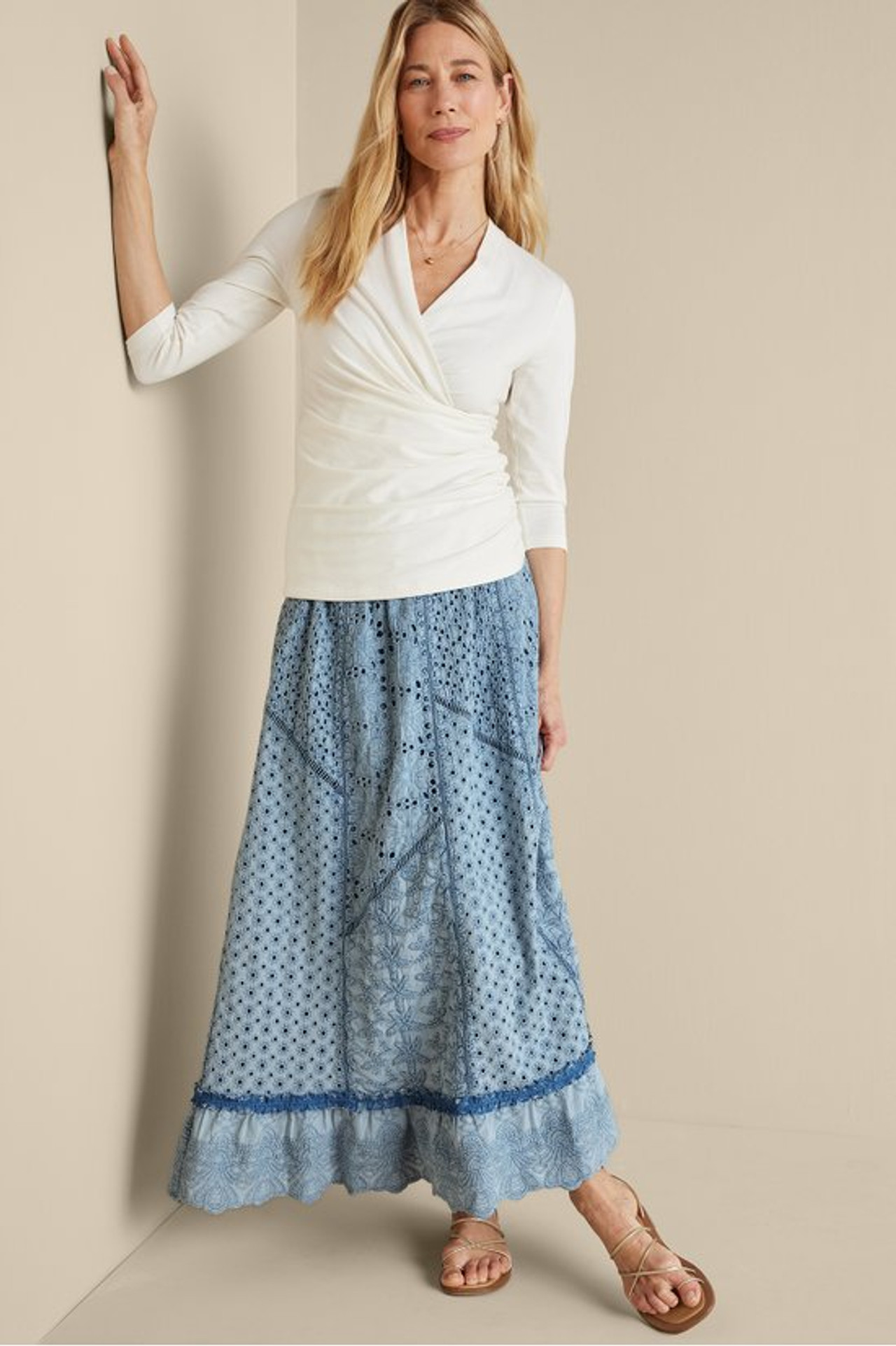 Porfiria Embellished Skirt - Soft Surroundings Outlet