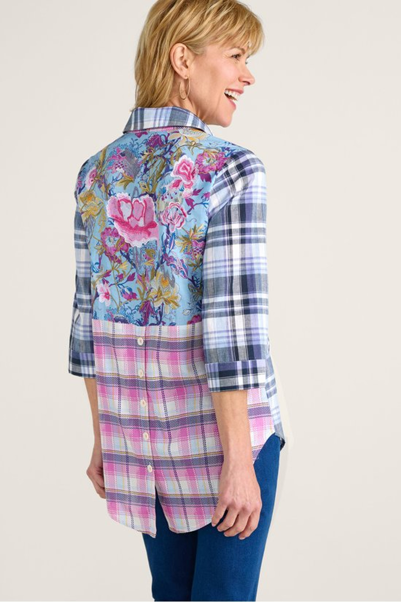 Vanita Plaid Tunic - Soft Surroundings Outlet