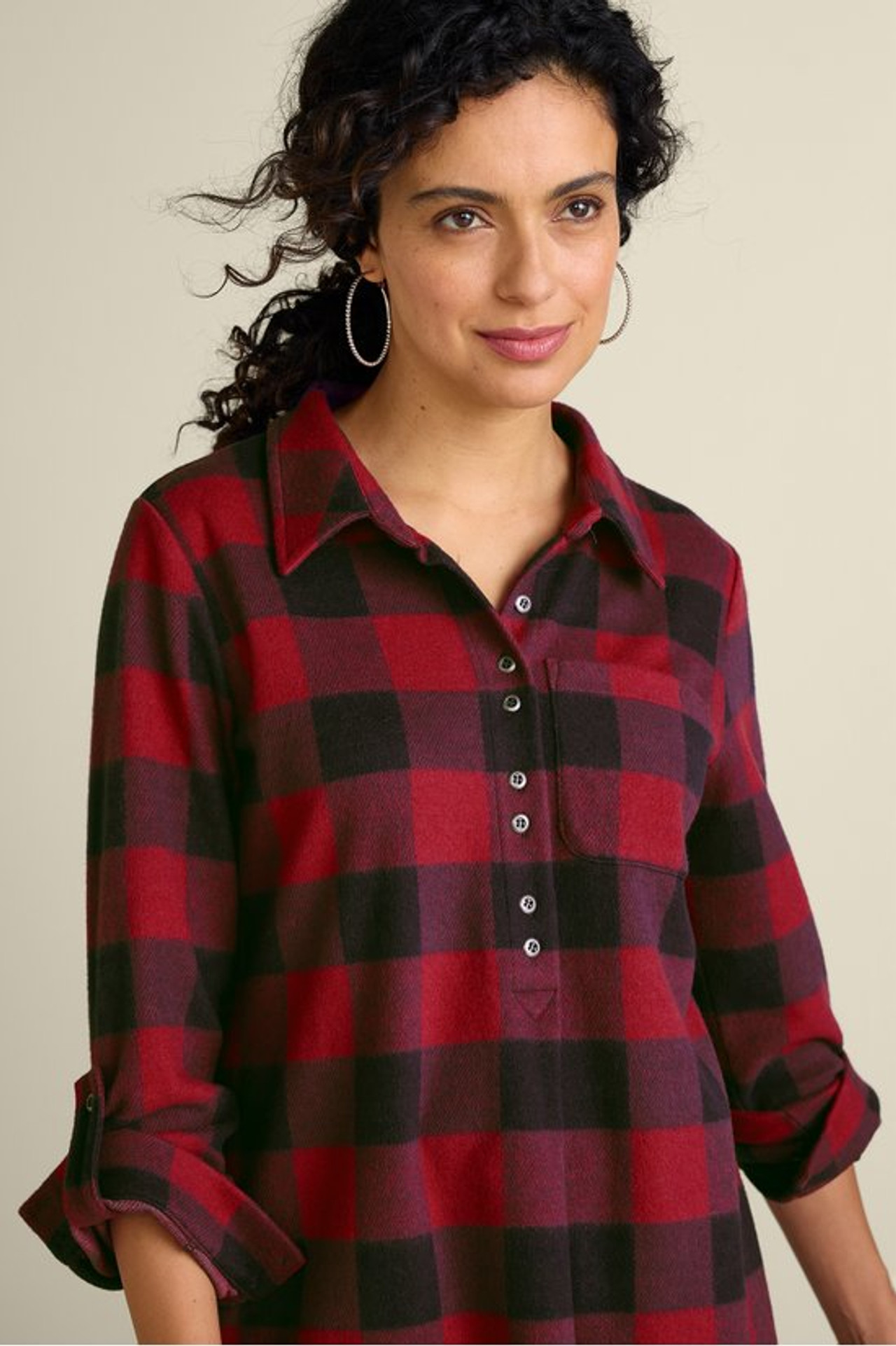 Mad About Plaid Tunic - Soft Surroundings Outlet