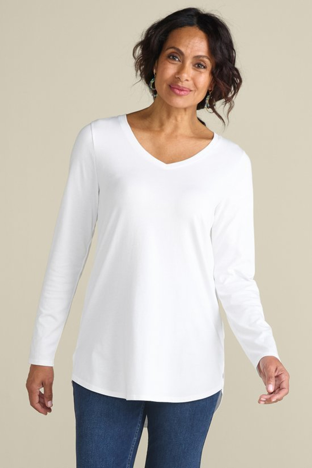 SoftEssential™ Supima® Isabel Long Sleeve Tunic - Soft Surroundings Outlet
