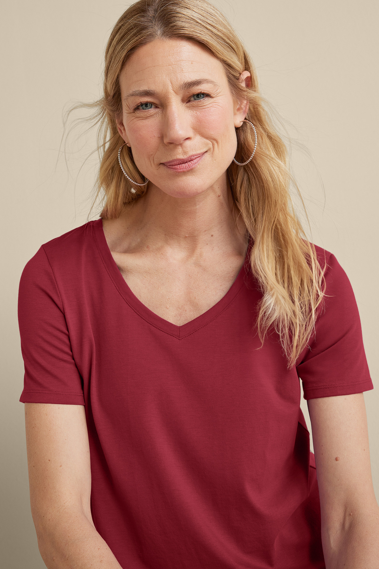 SoftEssential™ Supima® Isabel Short Sleeve Tunic - Soft Surroundings Outlet