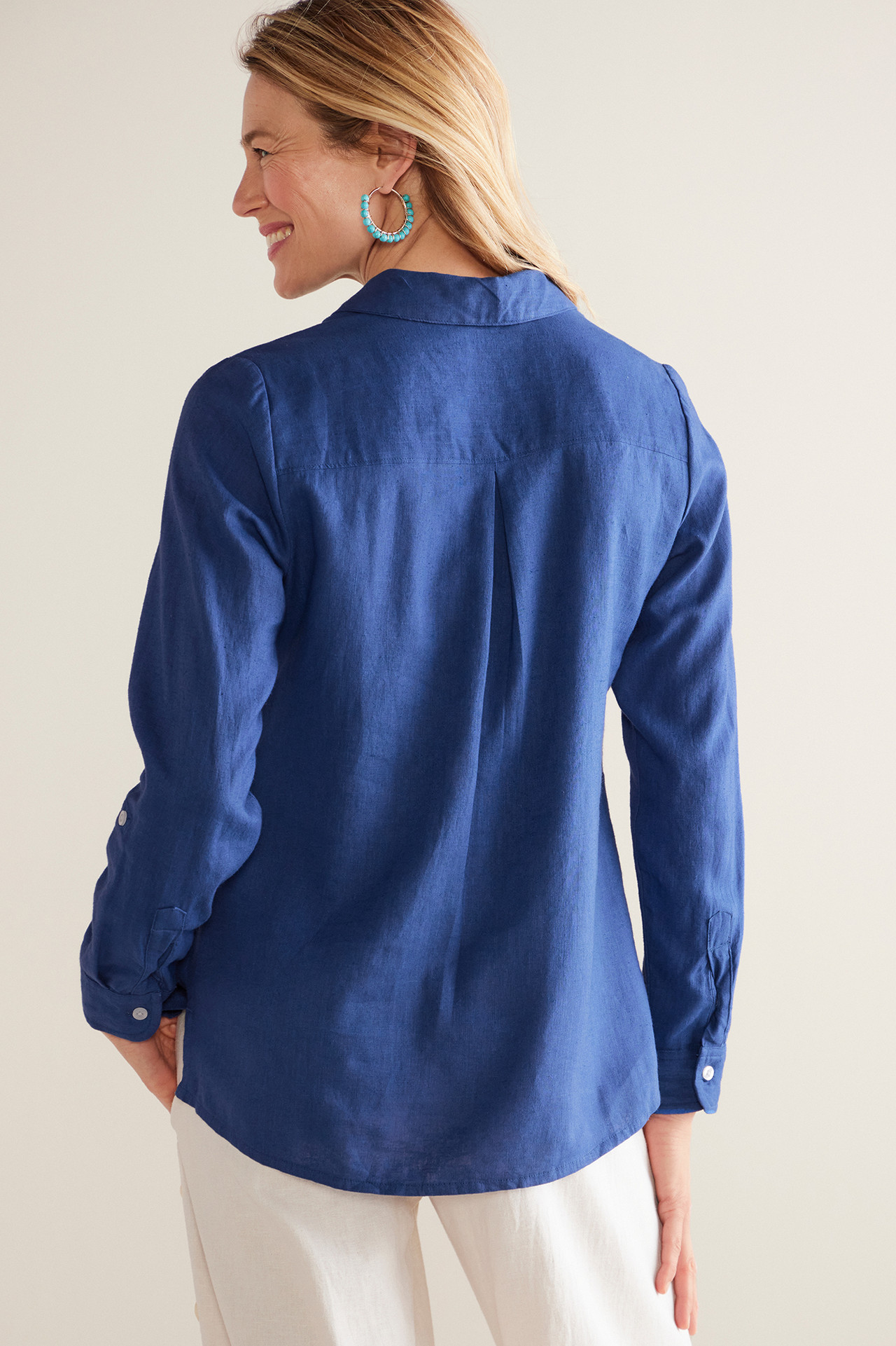 Jordan Linen Blend Shirt - Soft Surroundings Outlet