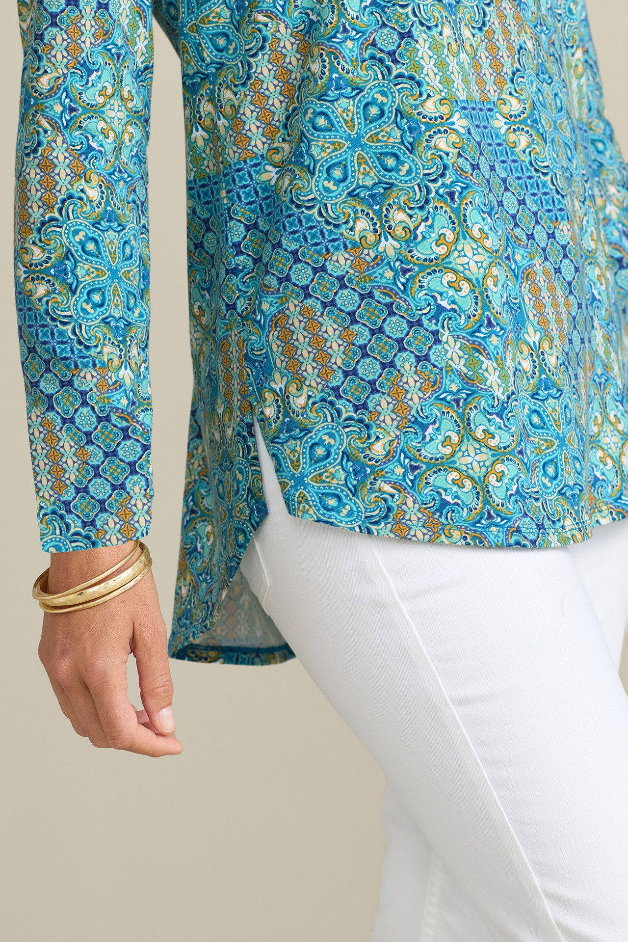 SoftEssential™ Supima® Isabel Long Sleeve Tunic - Soft Surroundings Outlet