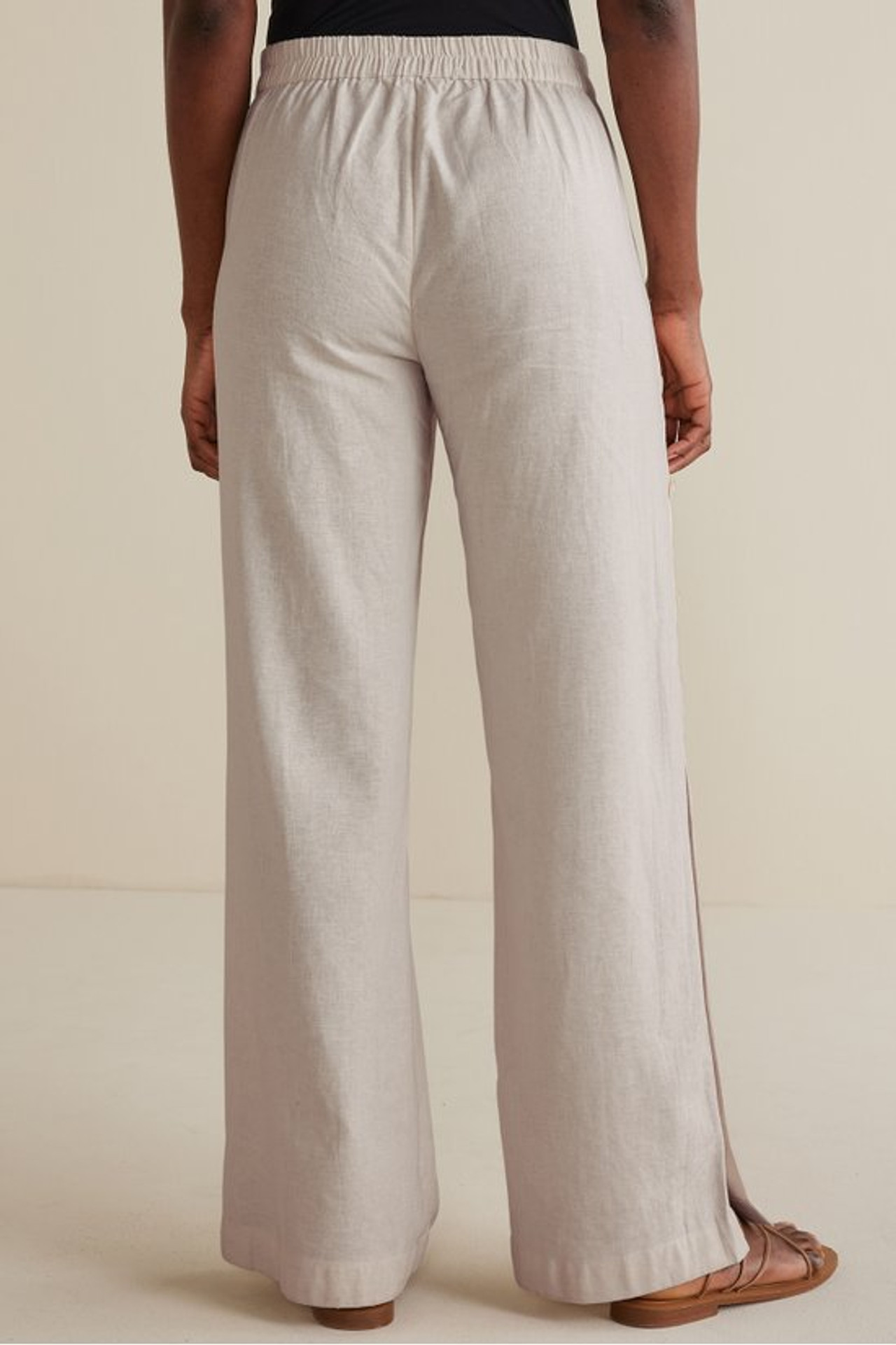 Sonoma Linen Blend Wide Leg Pants - Soft Surroundings Outlet