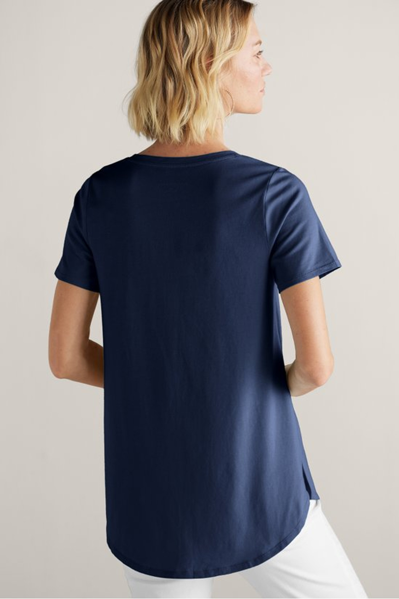 SoftEssential™ Supima® Isabel Short Sleeve Tunic - Soft Surroundings Outlet