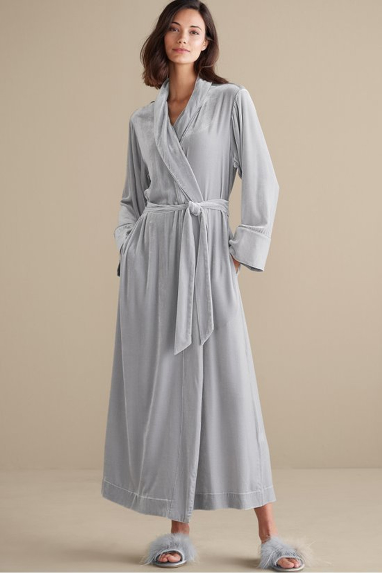Silk Velvet Robe - Soft Surroundings Outlet