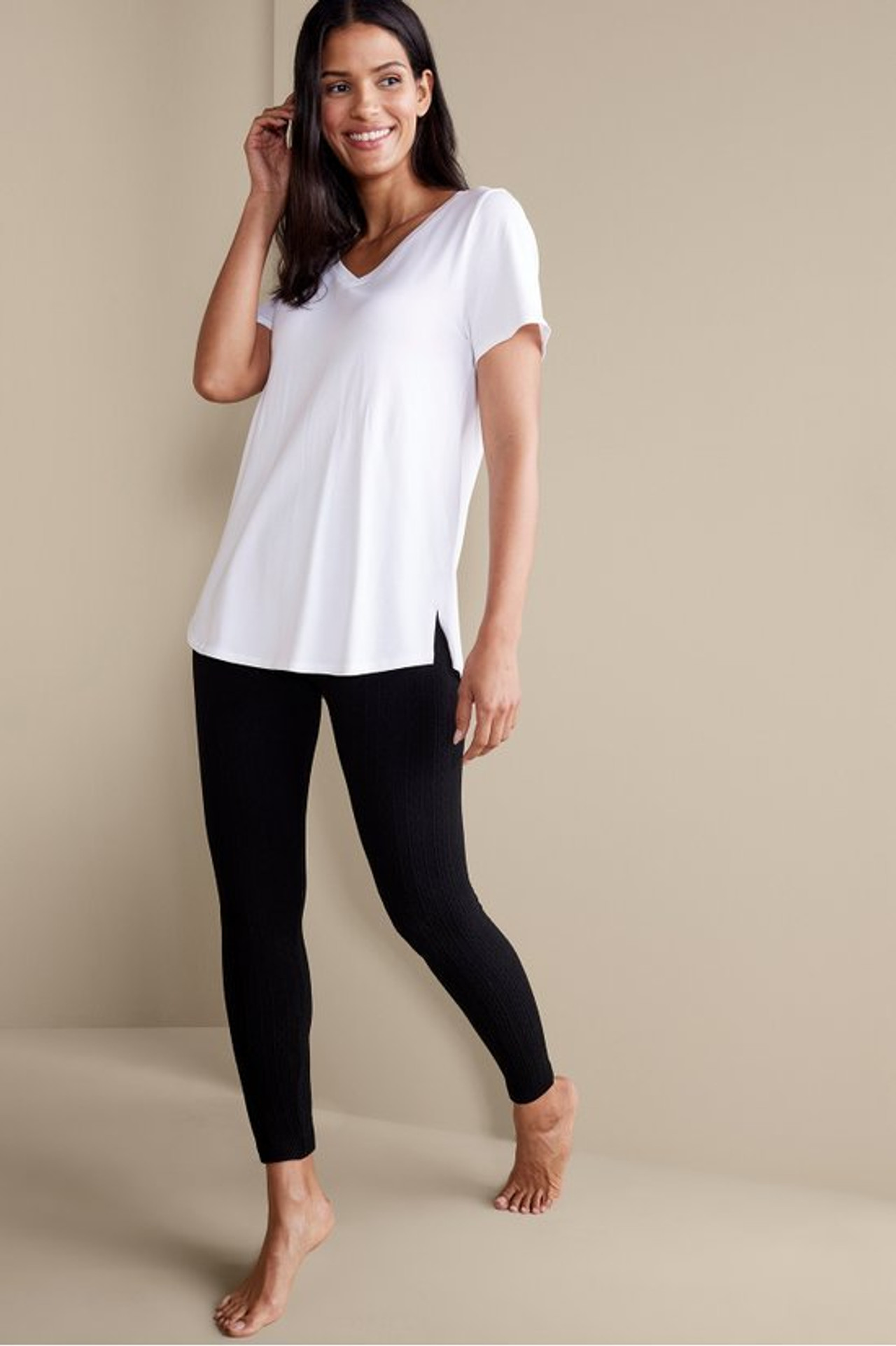 Fleece Lined Leggings - Soft Surroundings Outlet