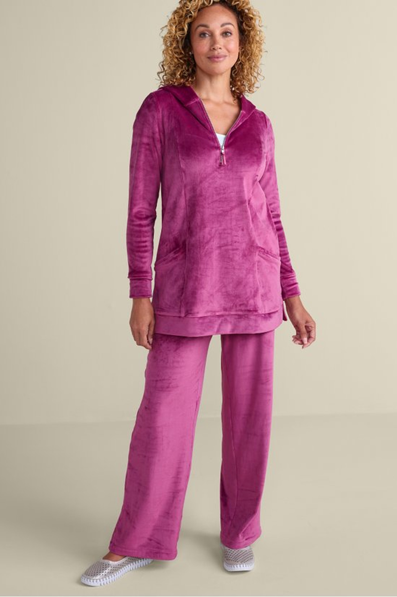 Dixie Velour Wide Leg Pants - Soft Surroundings Outlet