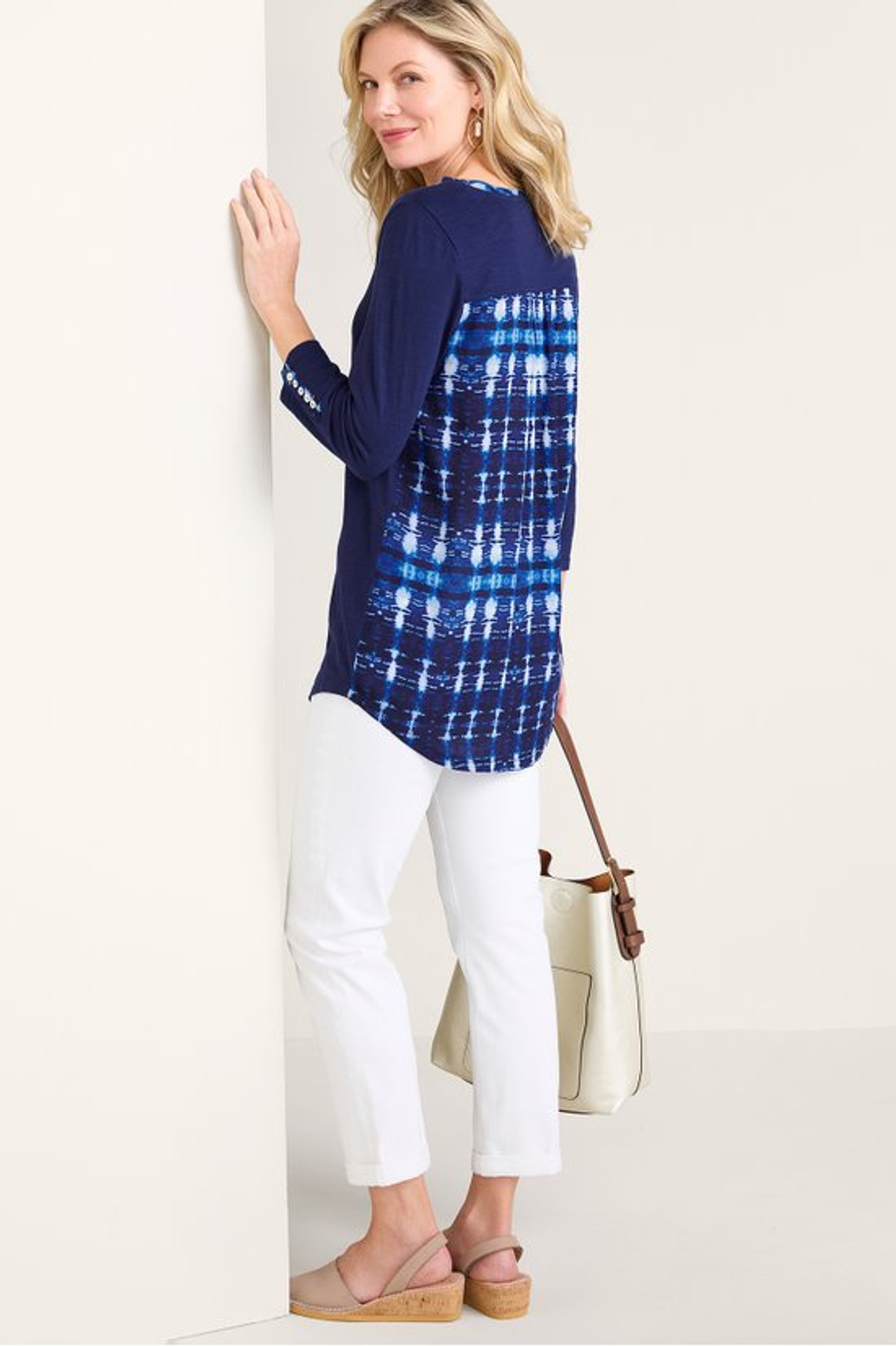 Nieve Mixed-Media Tunic - Soft Surroundings Outlet