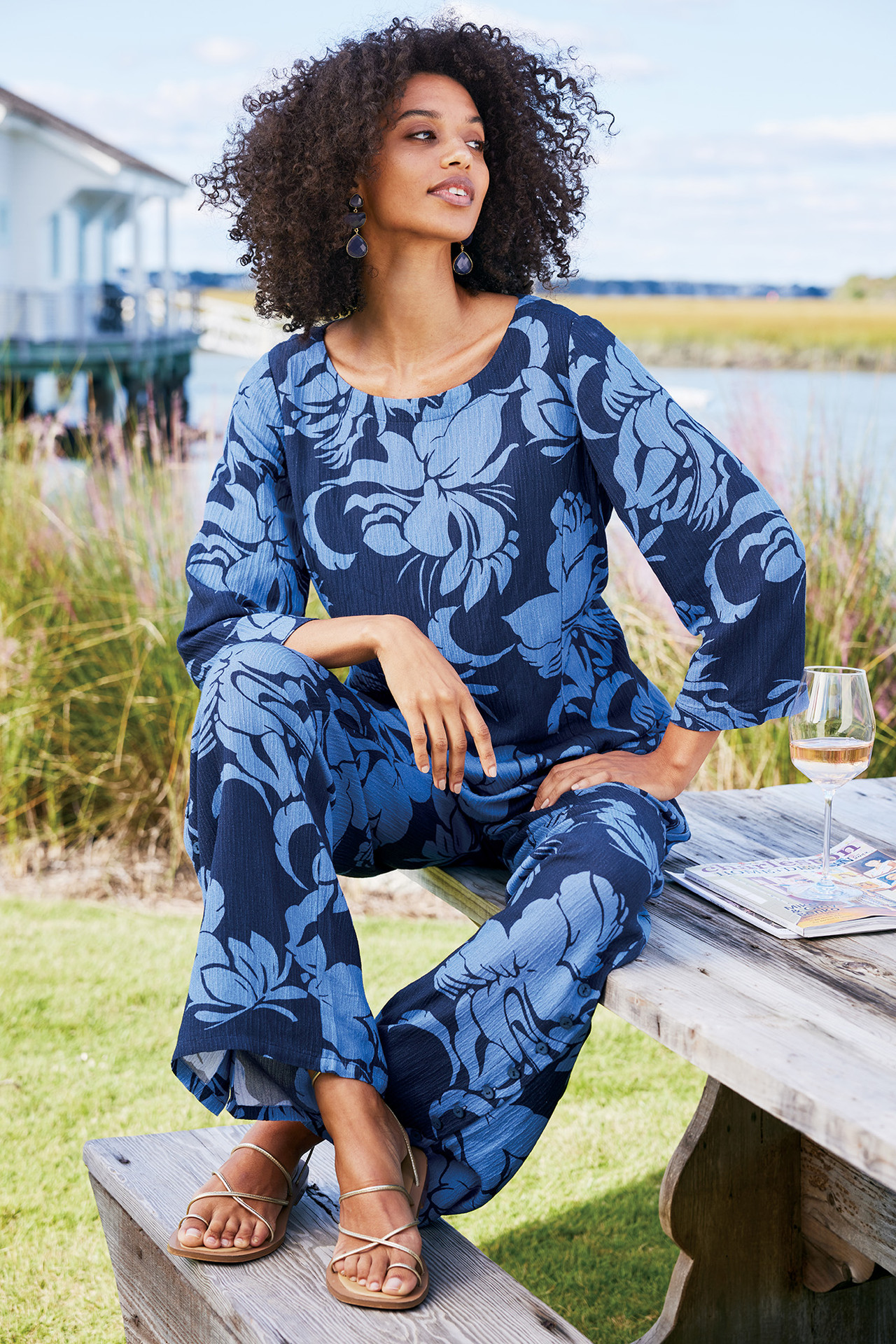 Oceo Gauze Wide-Leg Pants - Soft Surroundings Outlet