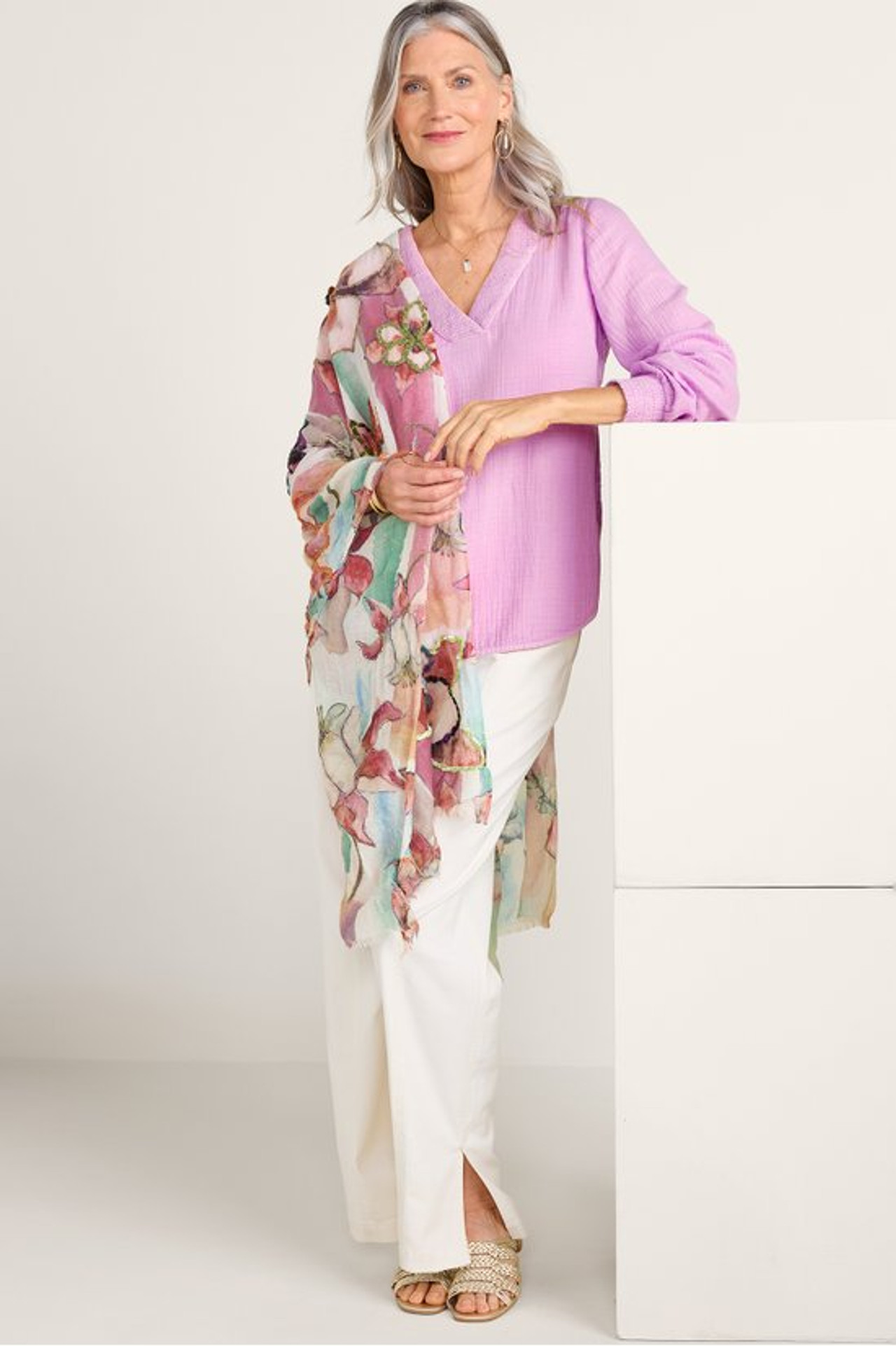 Genna Gauze Top - Soft Surroundings Outlet