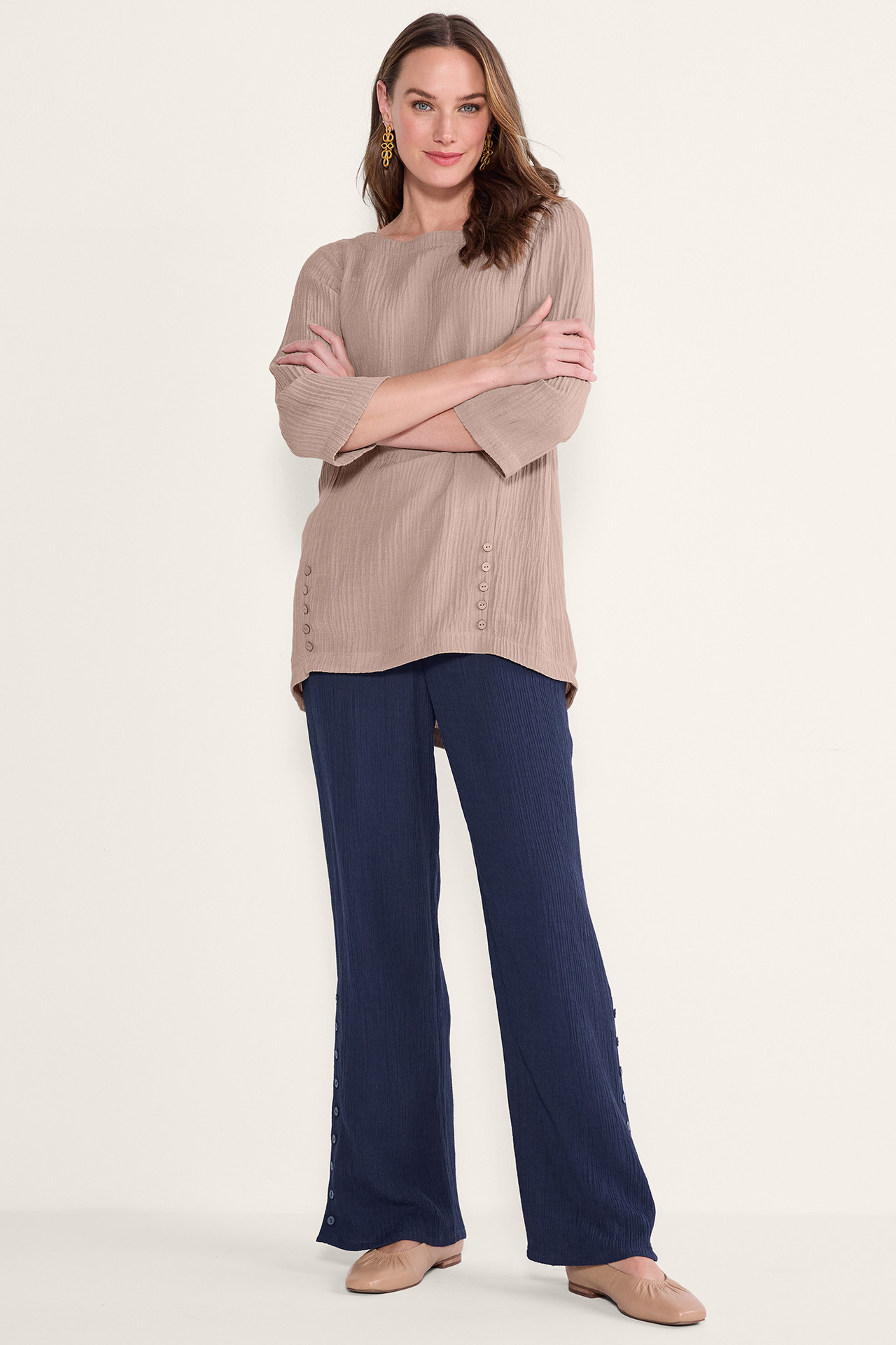Oceo Gauze Wide-Leg Pants - Soft Surroundings Outlet