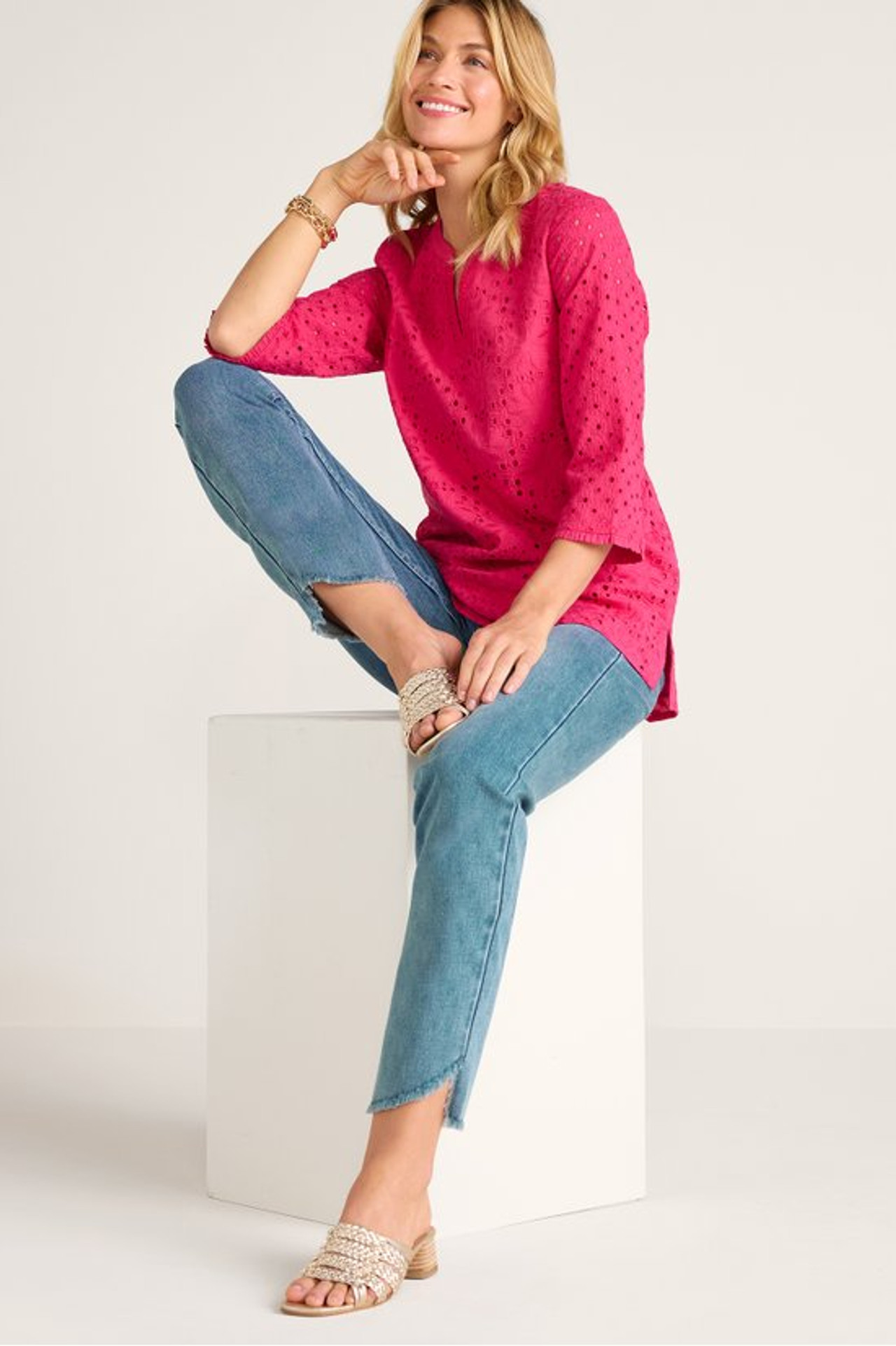 Ultimate Denim Frayed Hem Crops - Soft Surroundings Outlet