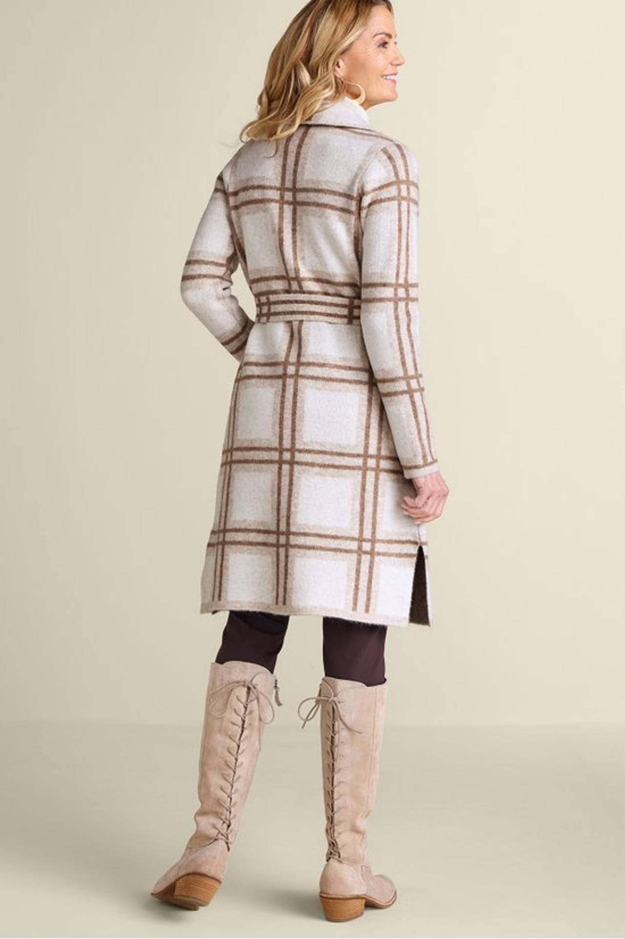 Dulcie Plaid Cardigan - Soft Surroundings Outlet