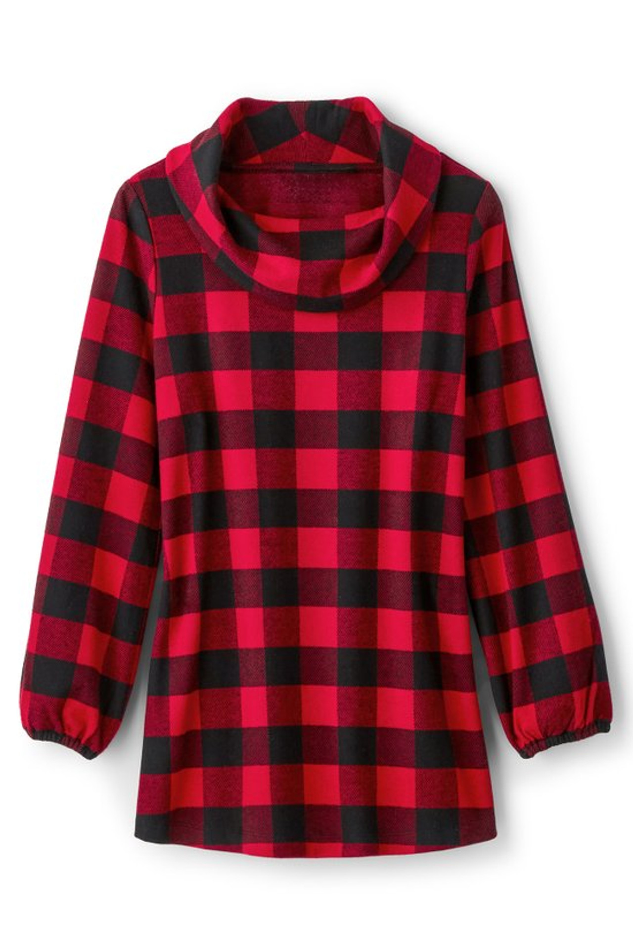 Plaid Perfection Cowl Neck Tunic - Soft Surroundings Outlet