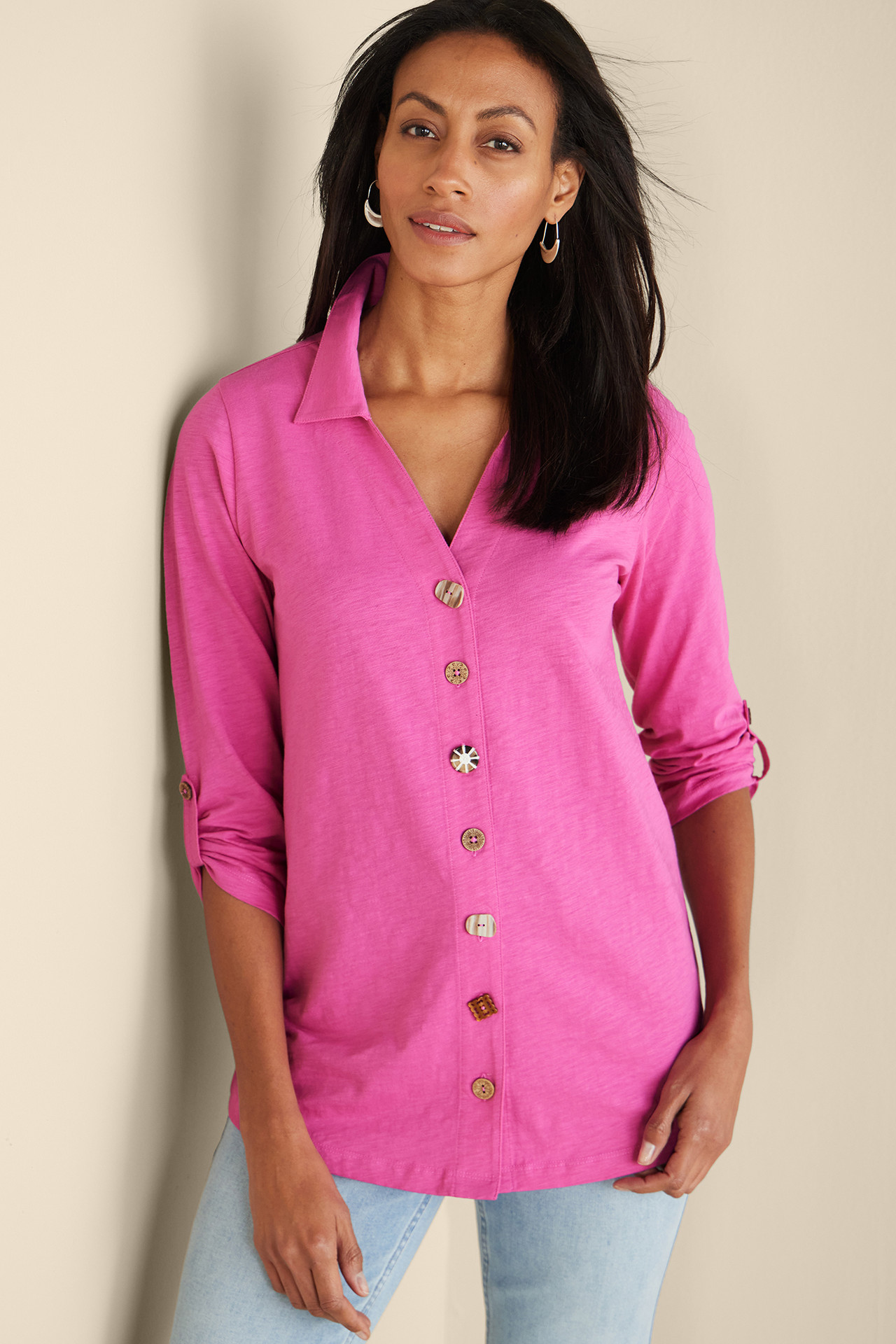 Danielle 3/4 Sleeve Tunic - Soft Surroundings Outlet