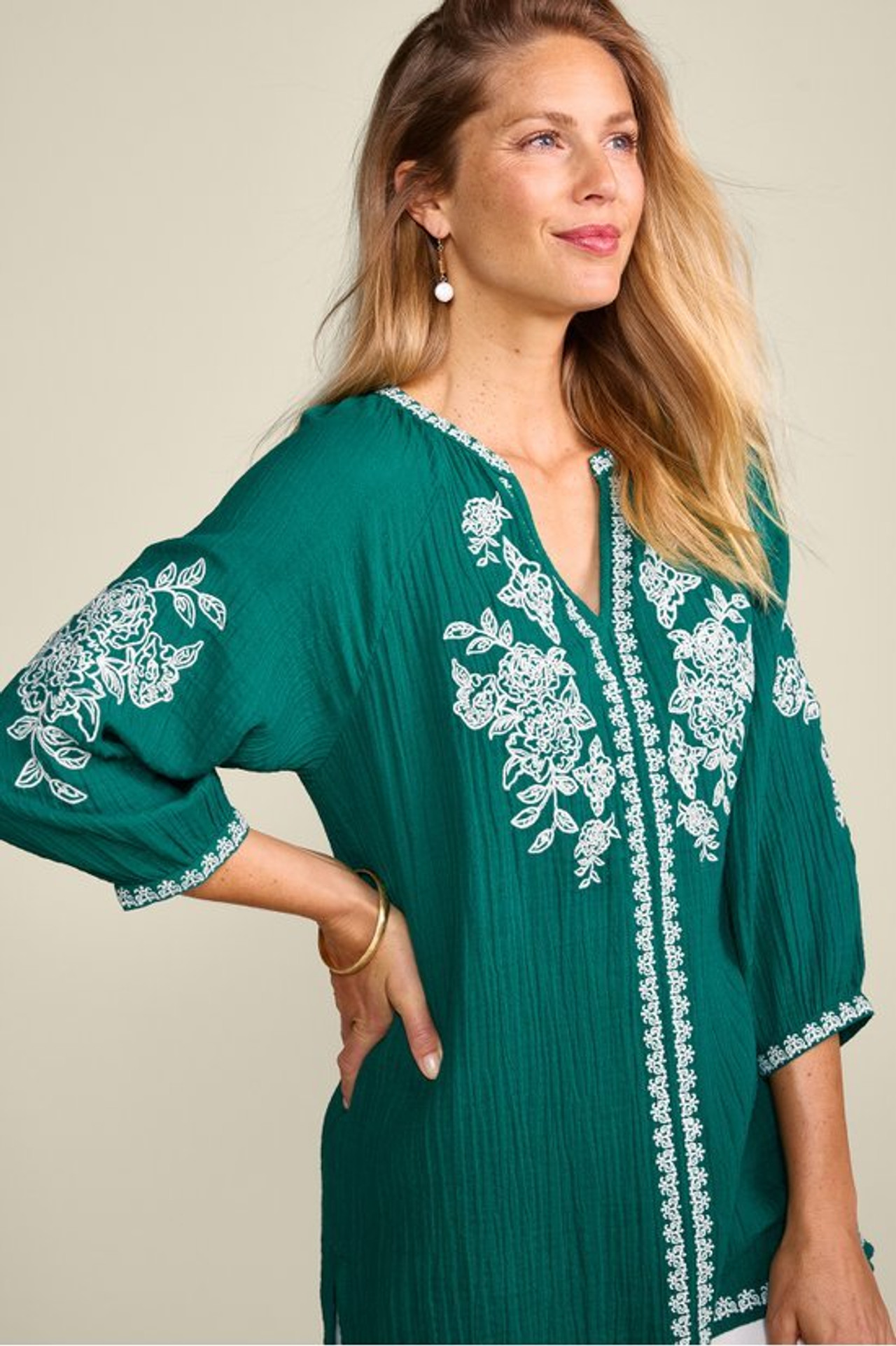 Katie Gauze Tunic - Soft Surroundings Outlet