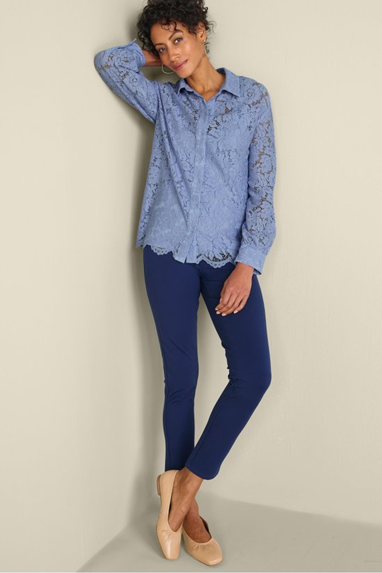 Lisa Lace Button Front - Soft Surroundings Outlet