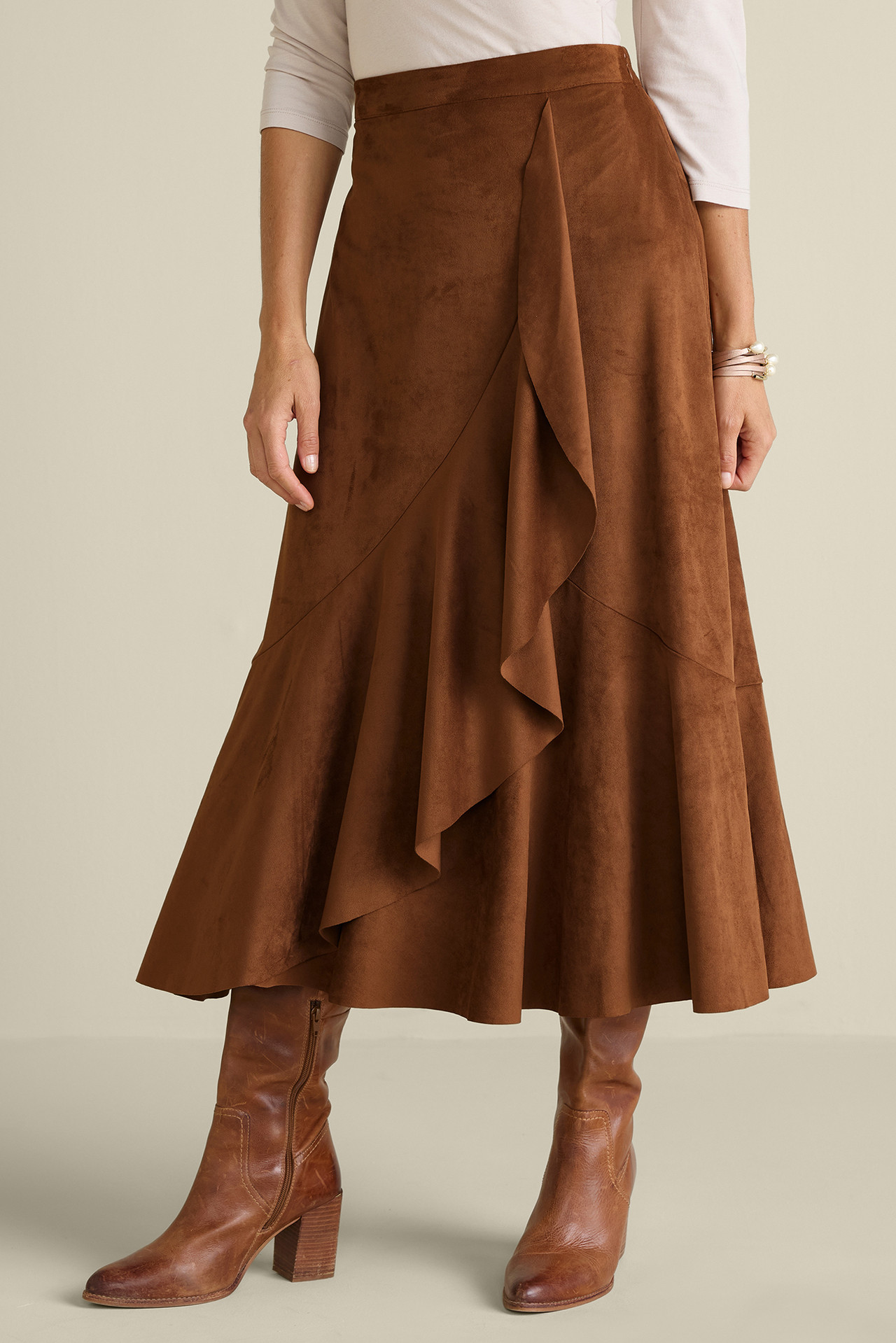 Faux Suede Skirt - Soft Surroundings Outlet