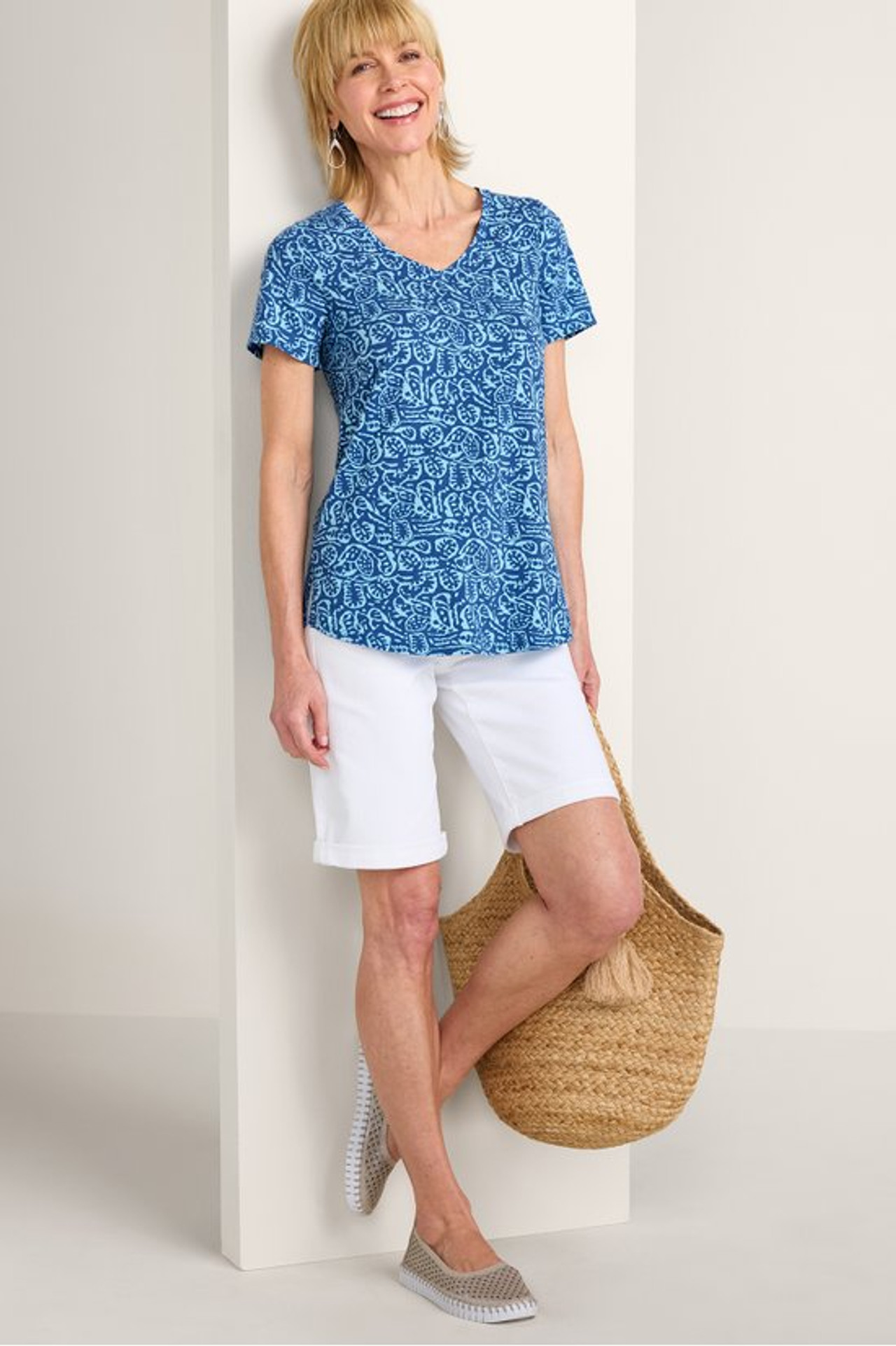 SoftEssential™ Supima® Isabel Short Sleeve Tunic - Soft Surroundings Outlet