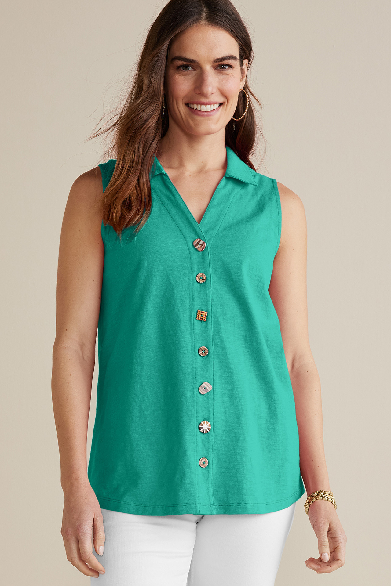 Danielle Sleeveless Tunic - Soft Surroundings Outlet