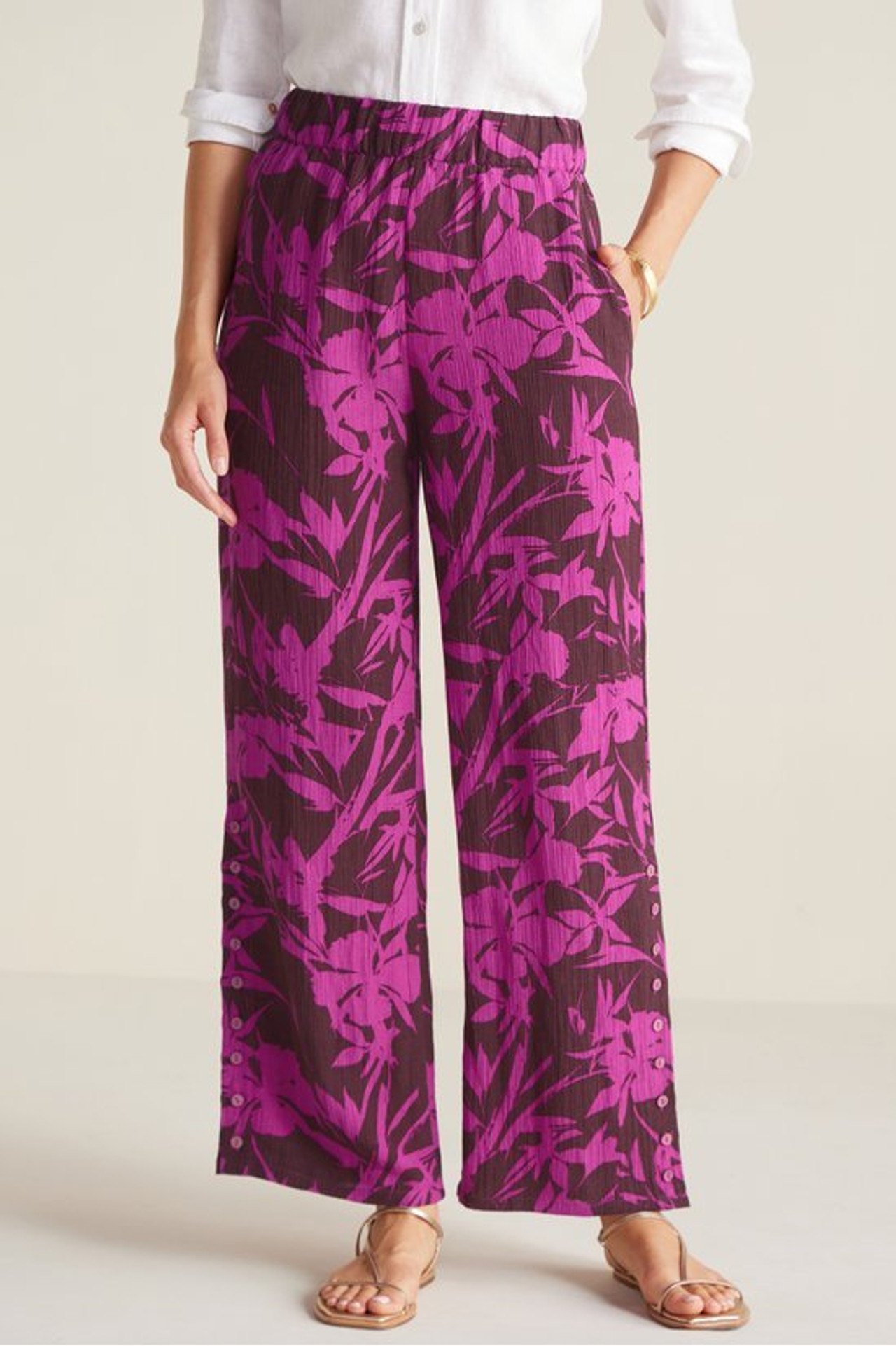 Oceo Gauze Wide-Leg Pants - Soft Surroundings Outlet