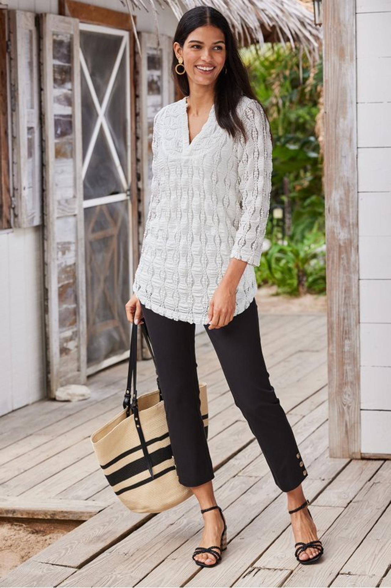 Priya Knit Lace Tunic - Soft Surroundings Outlet