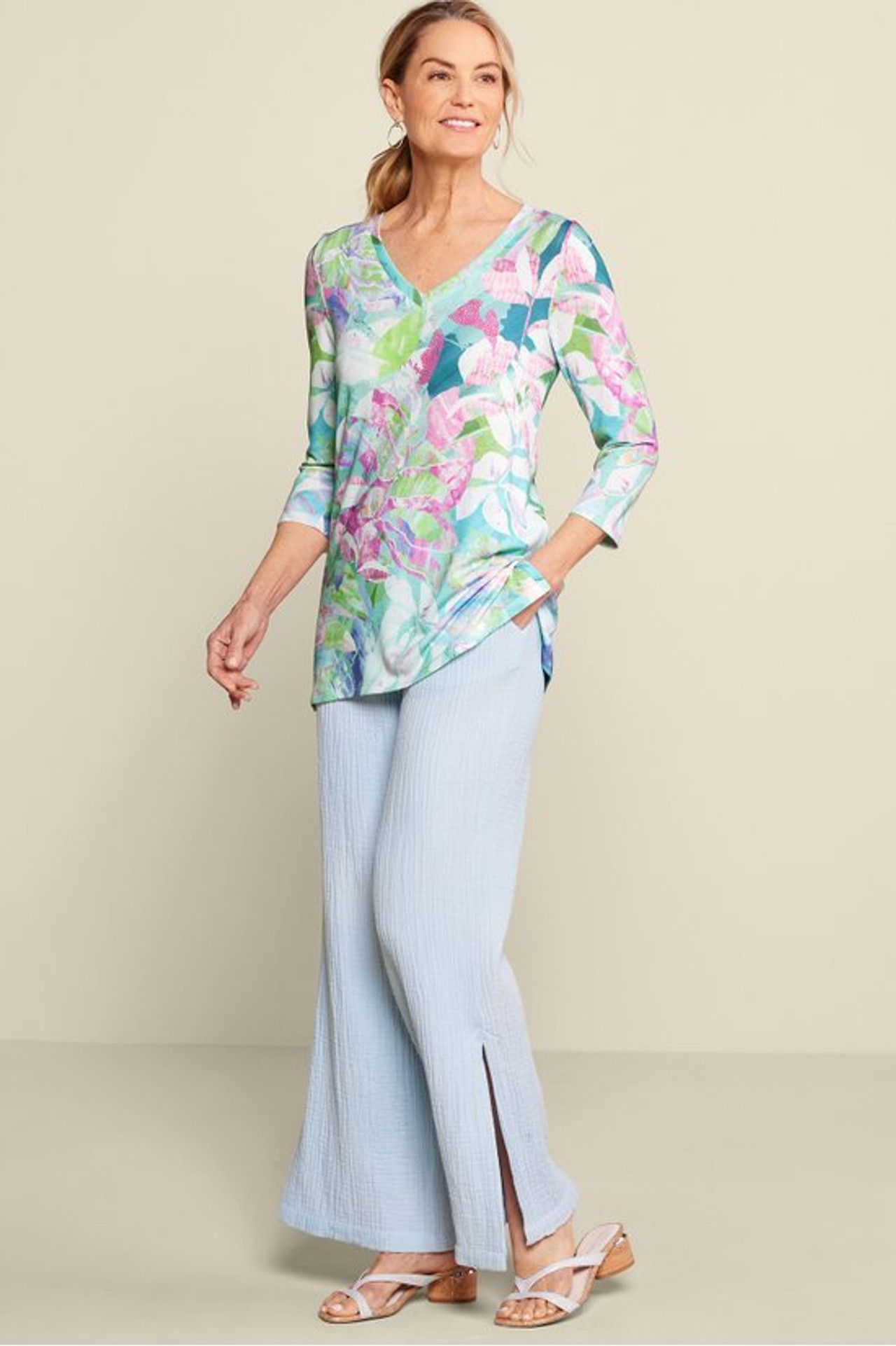 Iris 3/4 Sleeve Tunic - Soft Surroundings Outlet