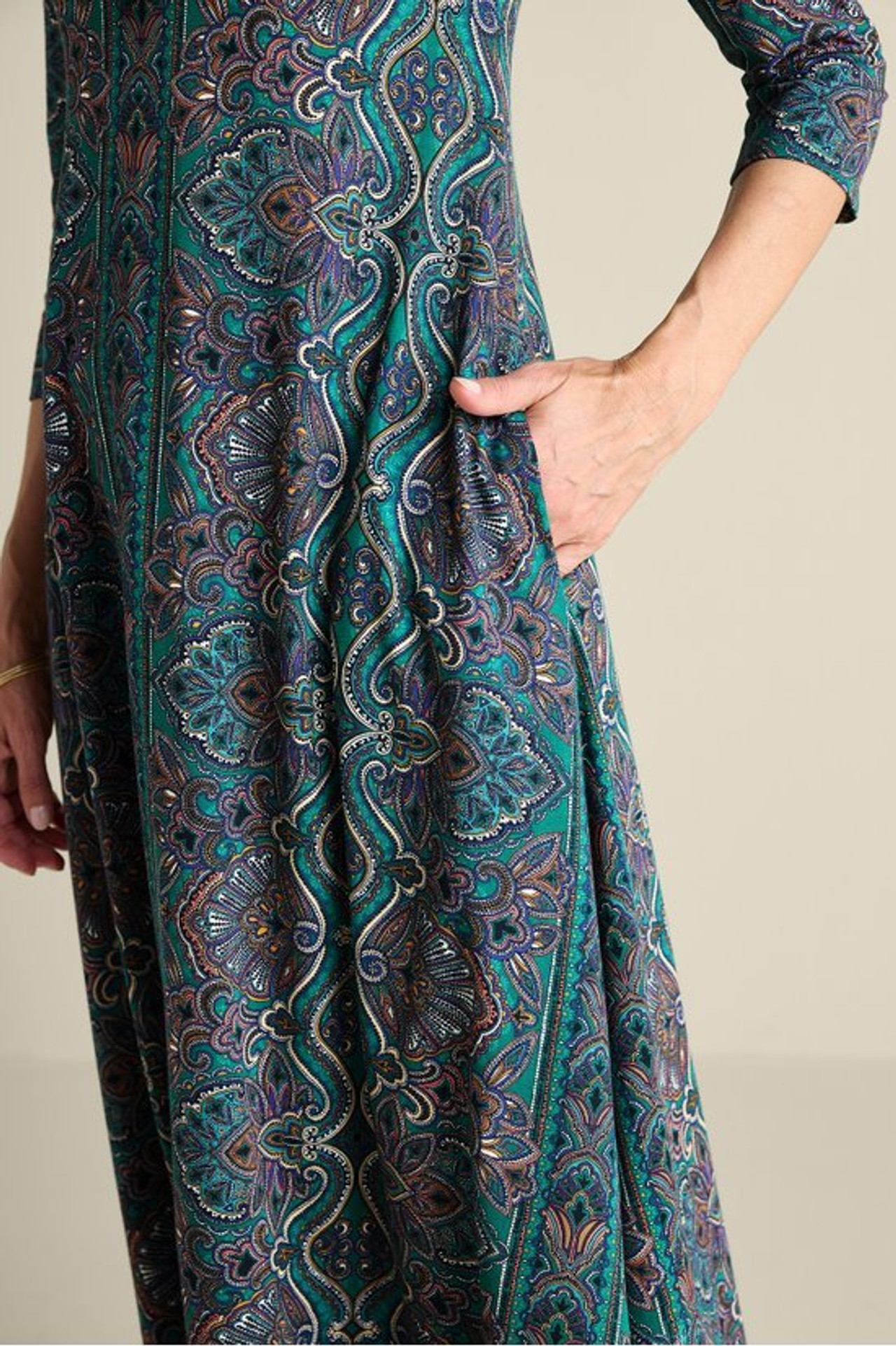 Santiago 3/4 Sleeve Dress - Soft Surroundings Outlet